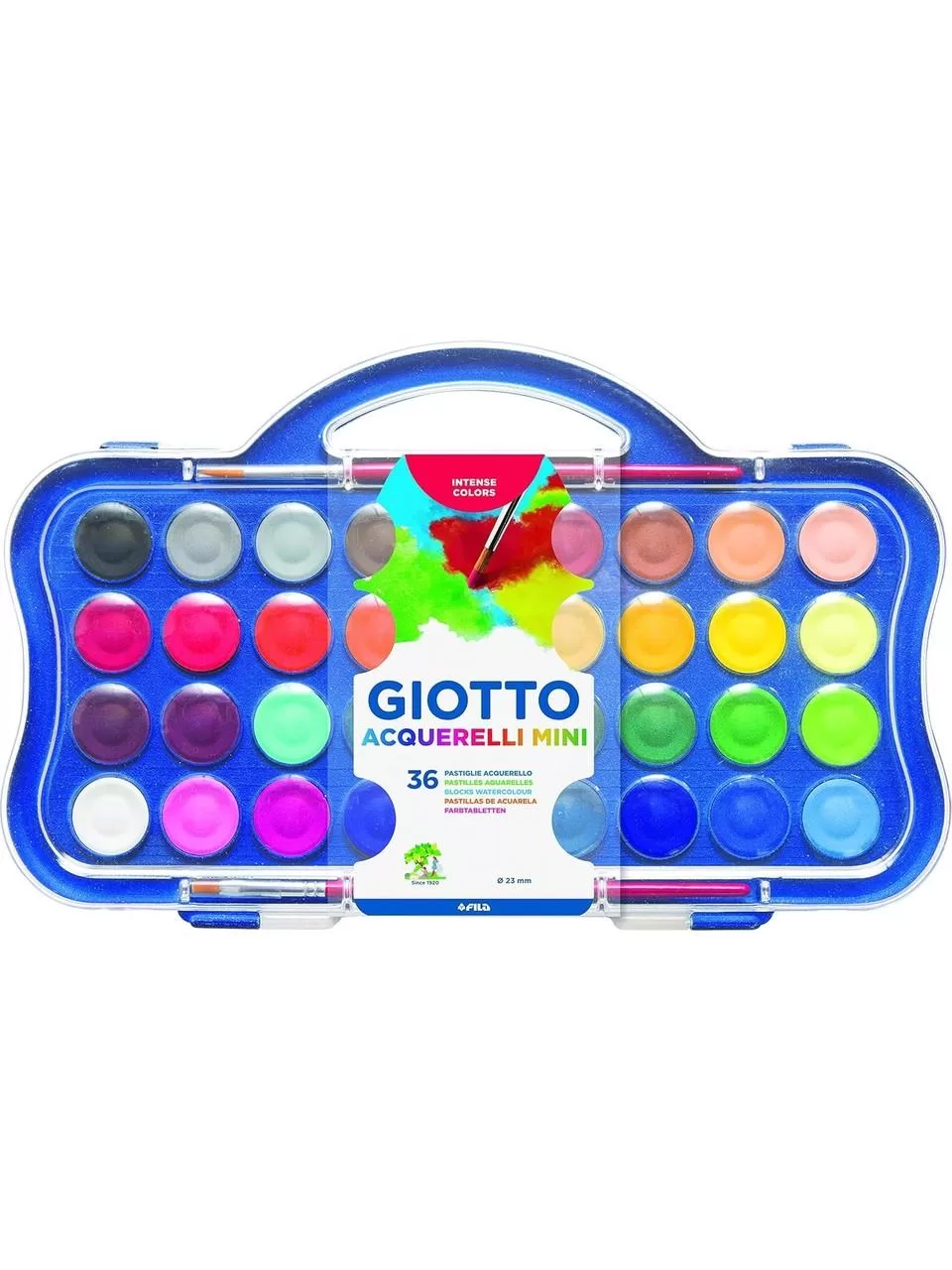 Giotto Sulu Boya 23mm 36 Renk Plastik Kutu Set