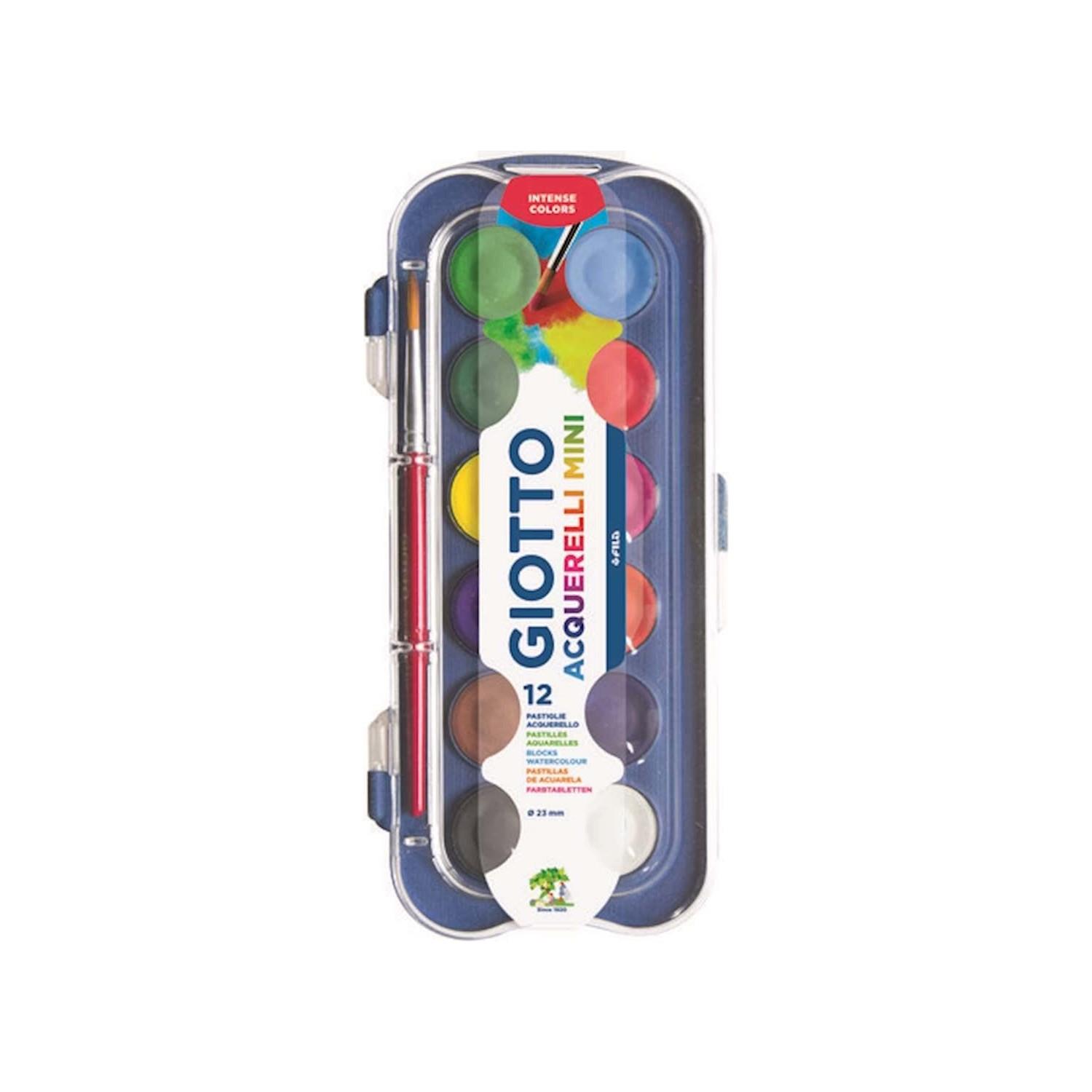Giotto Sulu Boya Acquarell Blocks 23 mm 12 Renk Sulu Boya