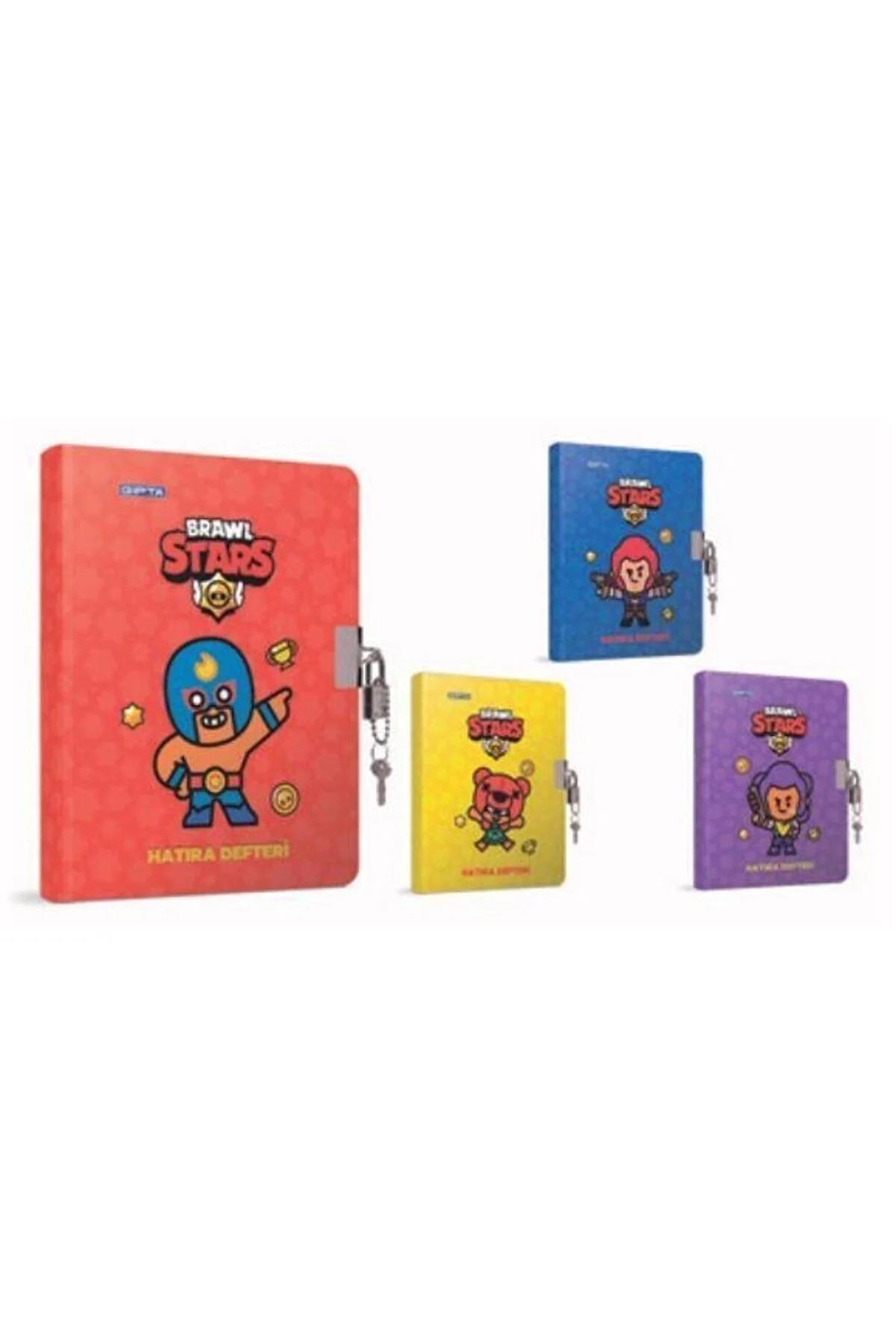 Gıpta Brawl Star Kilitli Dikişli Sert Kapak14x20 Cm 96 Yaprak Hatıra Defteri (1 Adet)