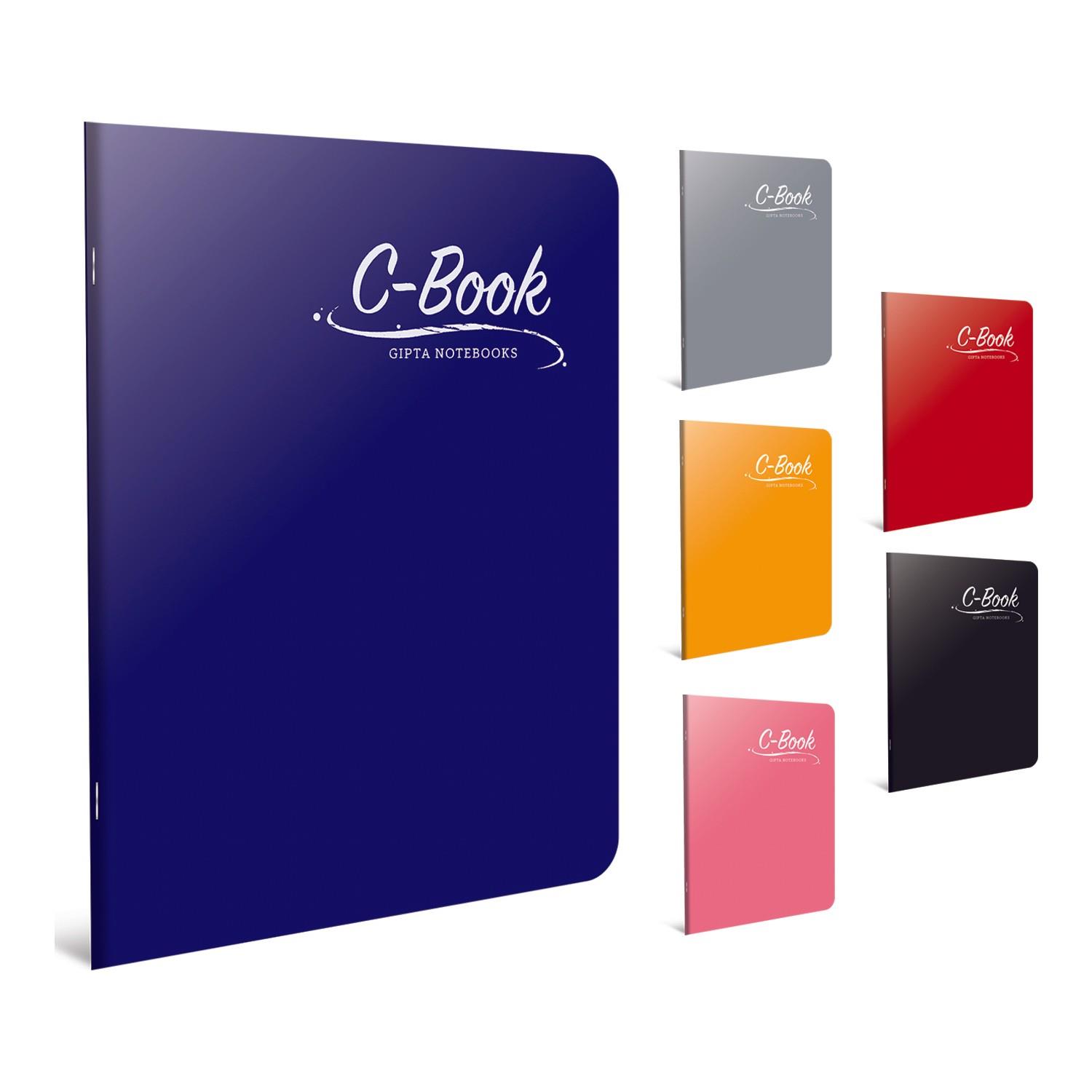 Gıpta C Book Dikişli Plastik Kapak Defter A4 80 Yaprak Çizgili Okul Defteri (12 Li Paket)