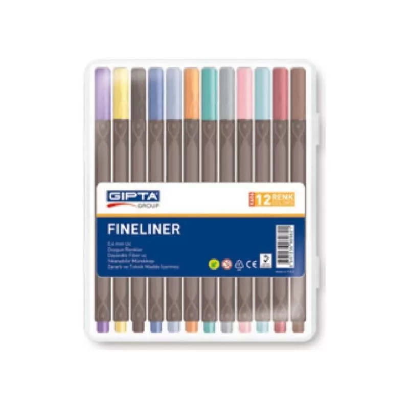 Gıpta Fineliner 0.4 MM Üçgen 12 Renk K606