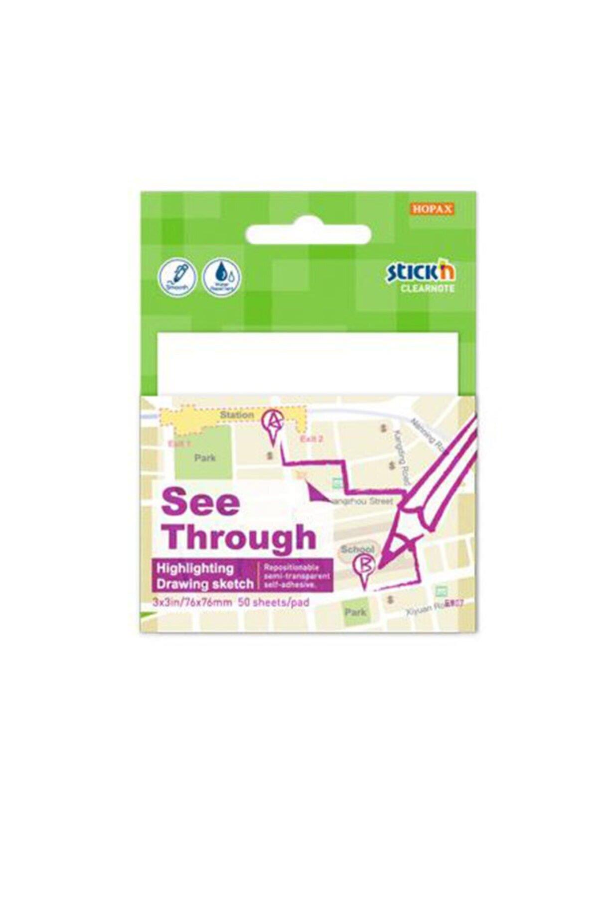 Gıpta Hopax Stickn Yapışkanlı Not Kağıdı Yarı Saydam 50 Yaprak 76x76 Mm Beyaz