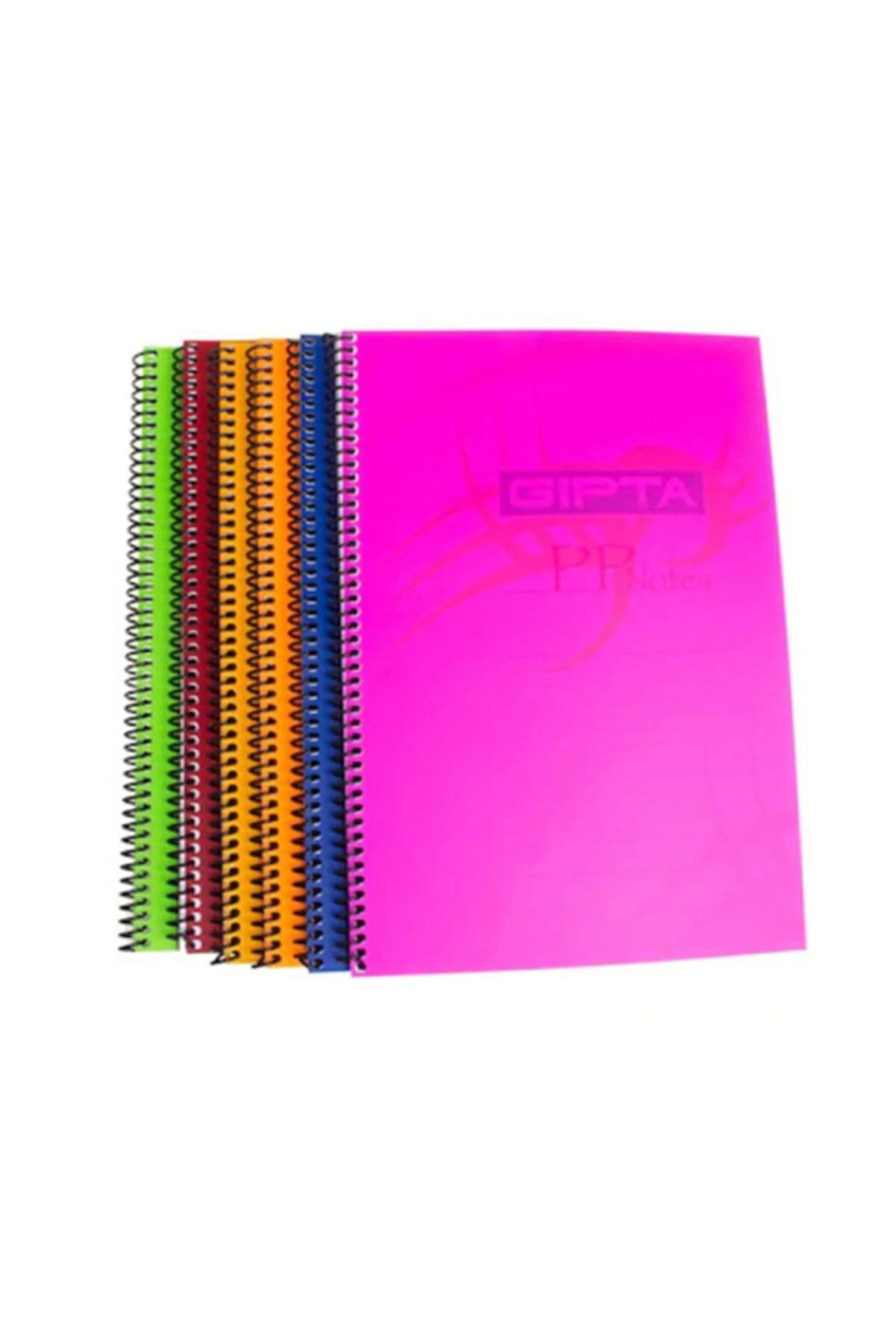 Gıpta Spiralli Defter Eko Plastik Kapak Kareli 80 Yaprak A4 Okul Defteri (12 Li Paket)