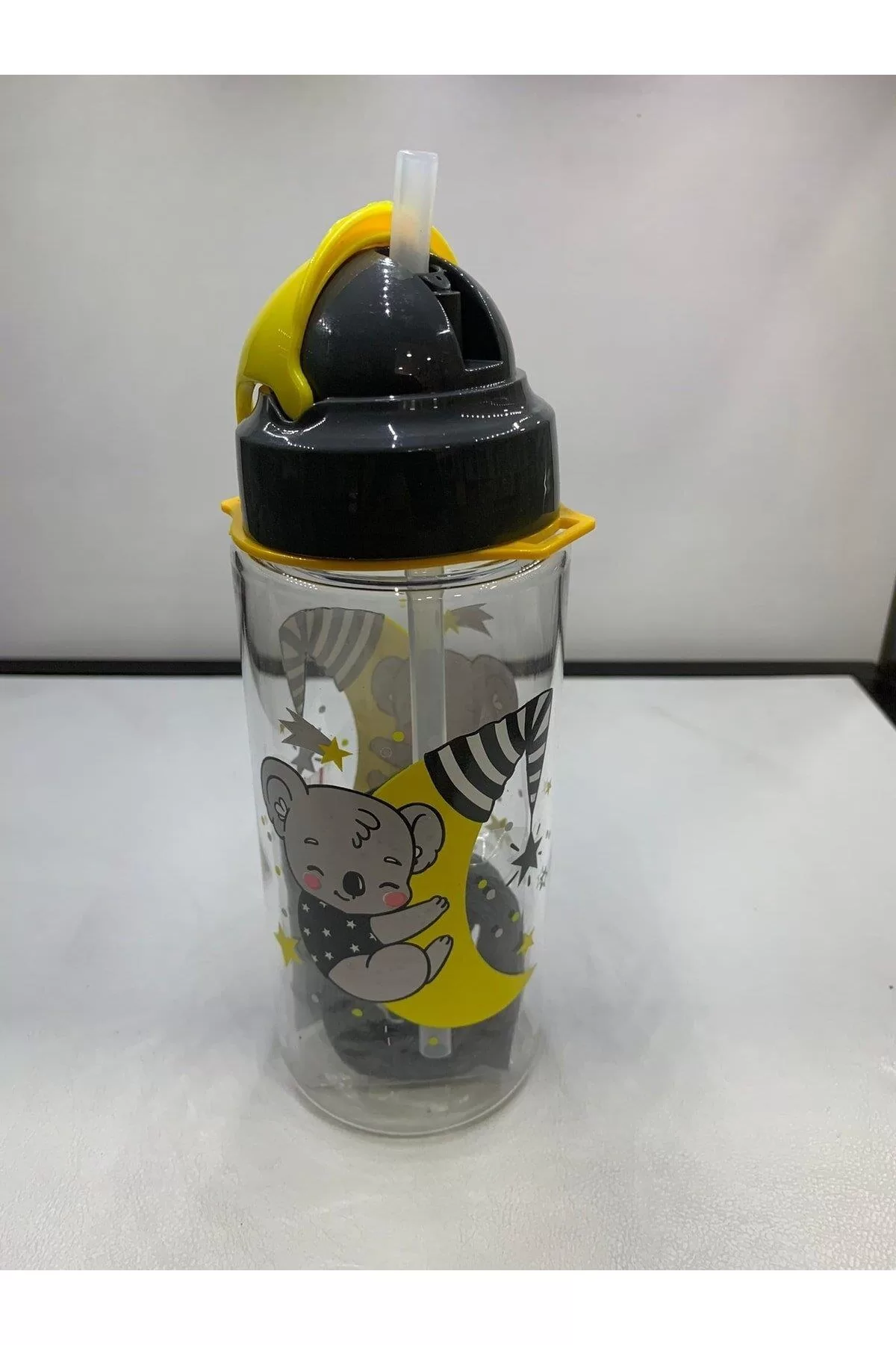 Gıpta Third Tritan Desenli Pipetli Matara 500 Ml (Karışık Renk 1 Adet)