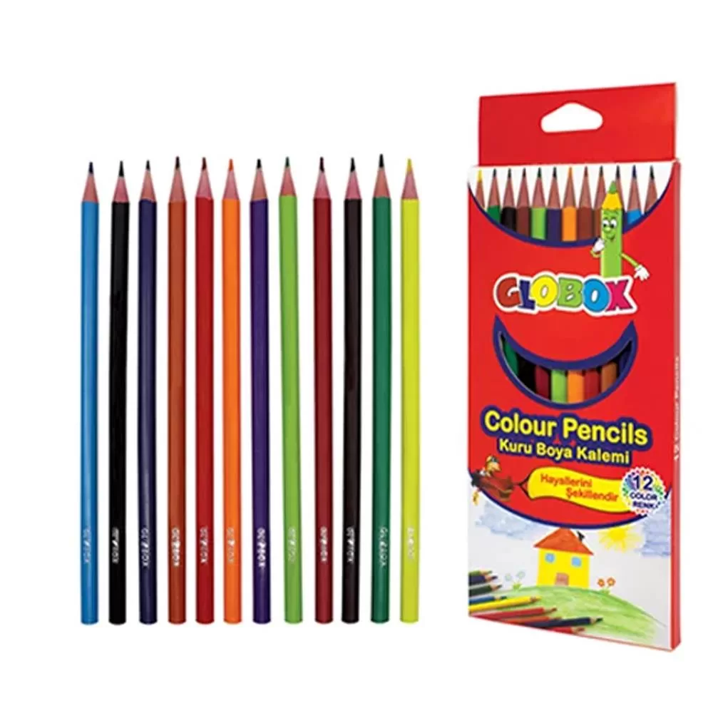 Globox Kuru Boya 12 Renk Tam Boy