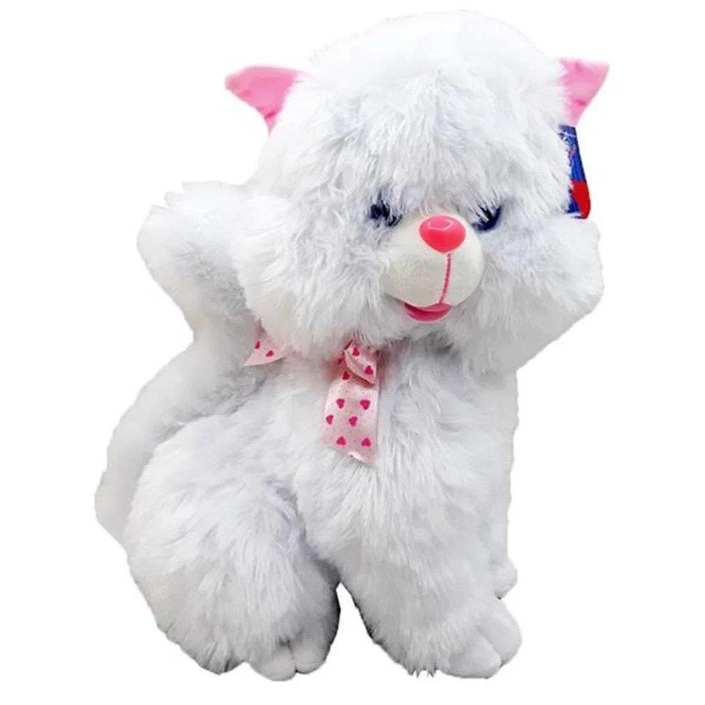 Halley Oyuncak Sesli Oturan Tombul Kedi 50 CM Peluş Sesli Kedi