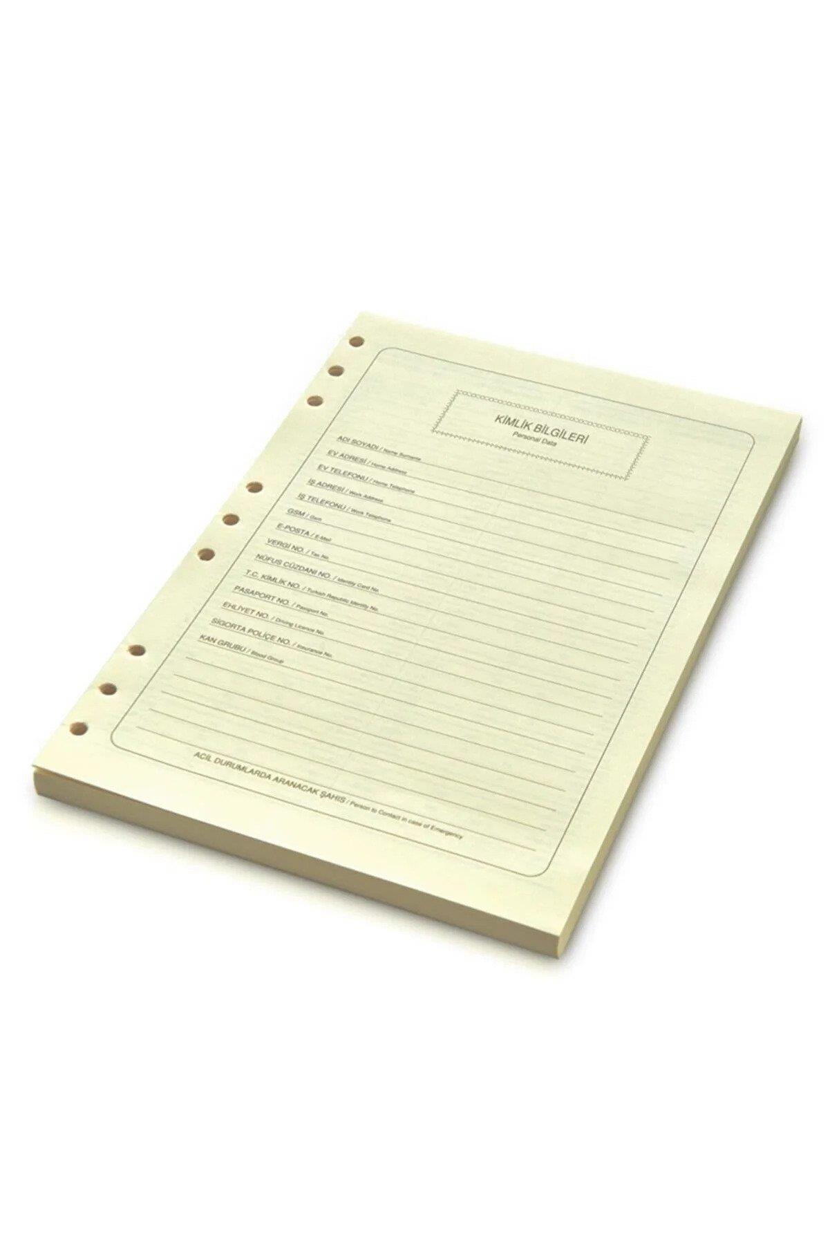 Heeton Organizer Yedeği Çizgili B5 A16 Organizer Yedeği