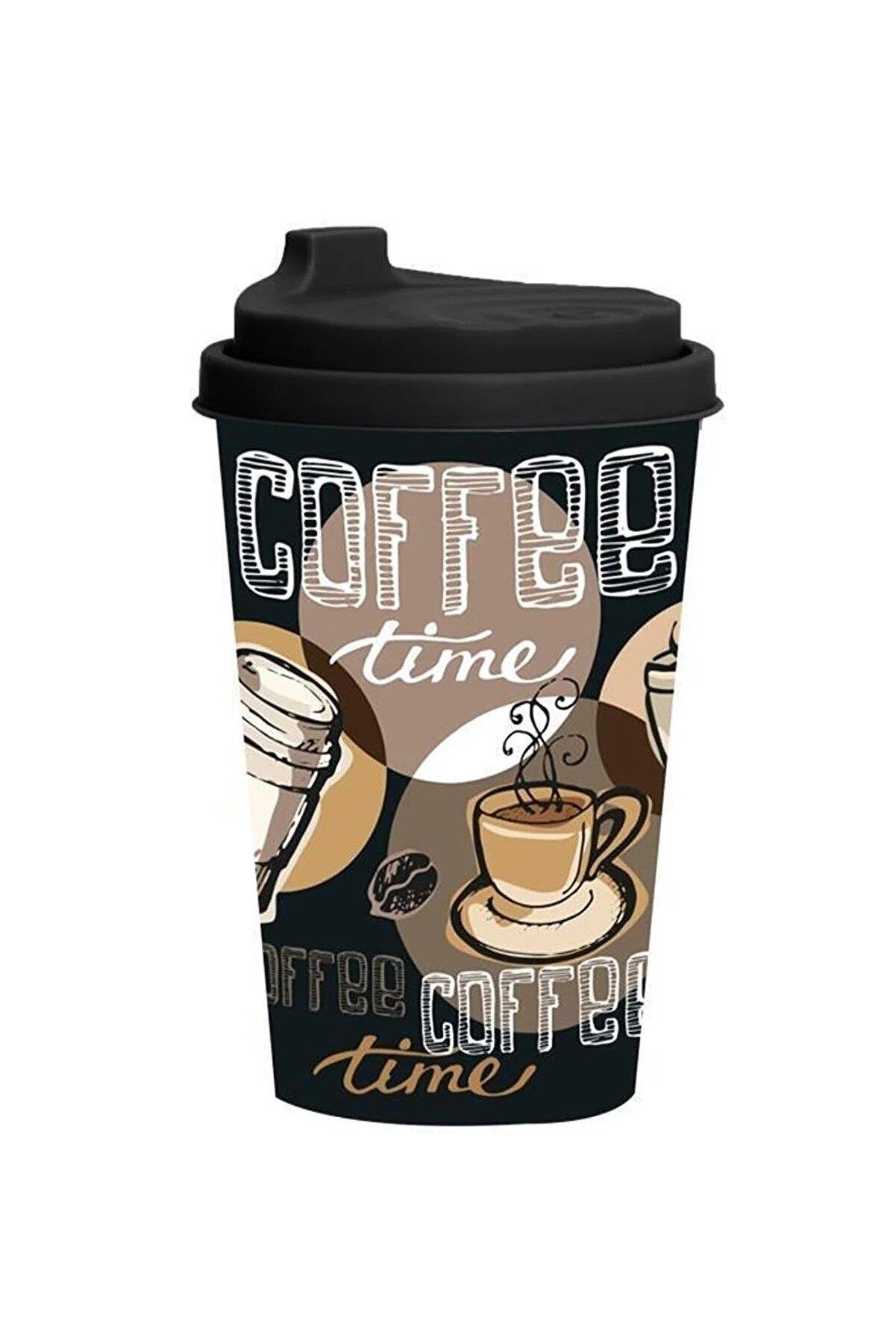 Herevin Desenli Kahve Bardağı-Coffe Time 340 Cc Kahve Bardağı