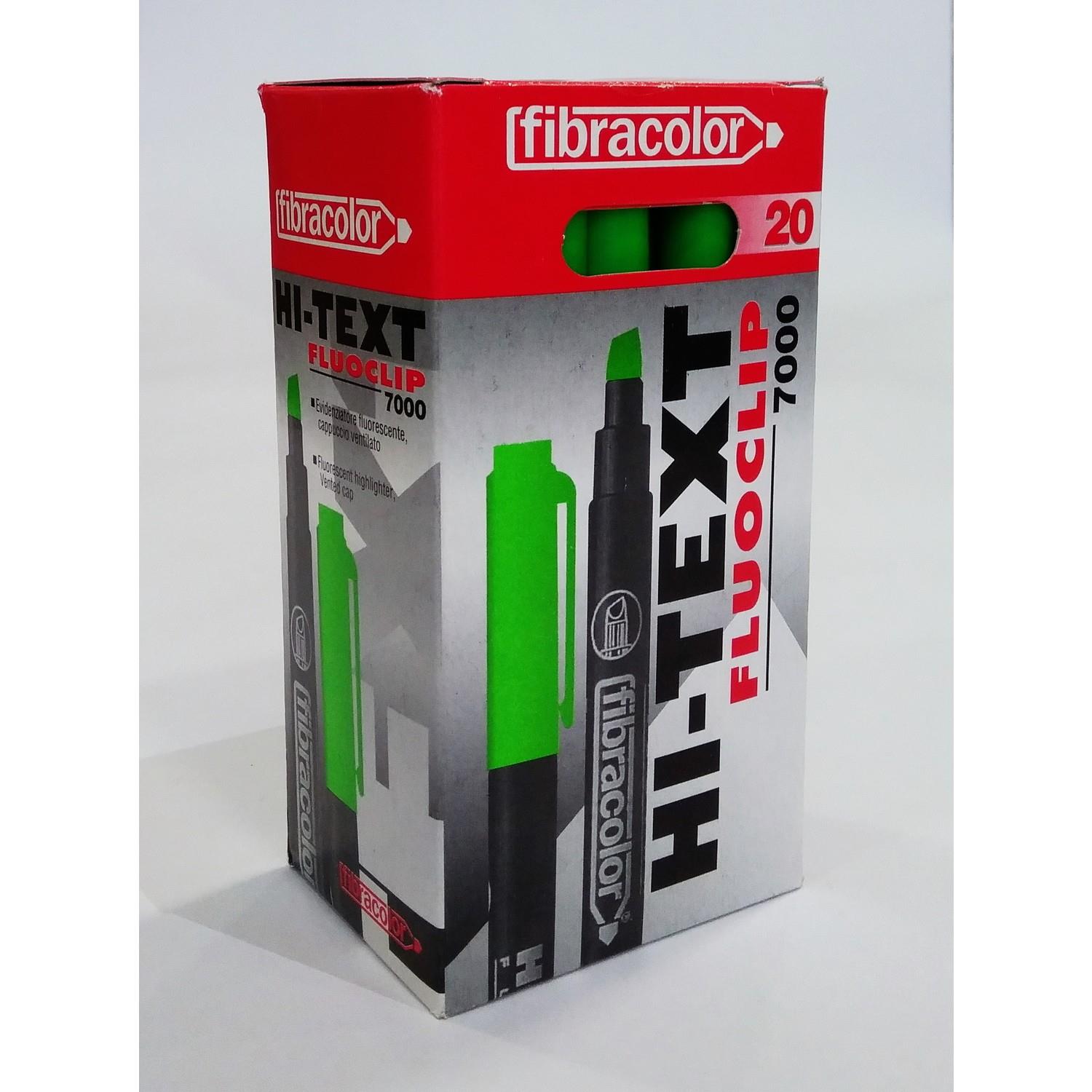 Hi-Text Fluoclip Yeşil Kalem Tipi Fosforlu Kalem (20 Li Paket)