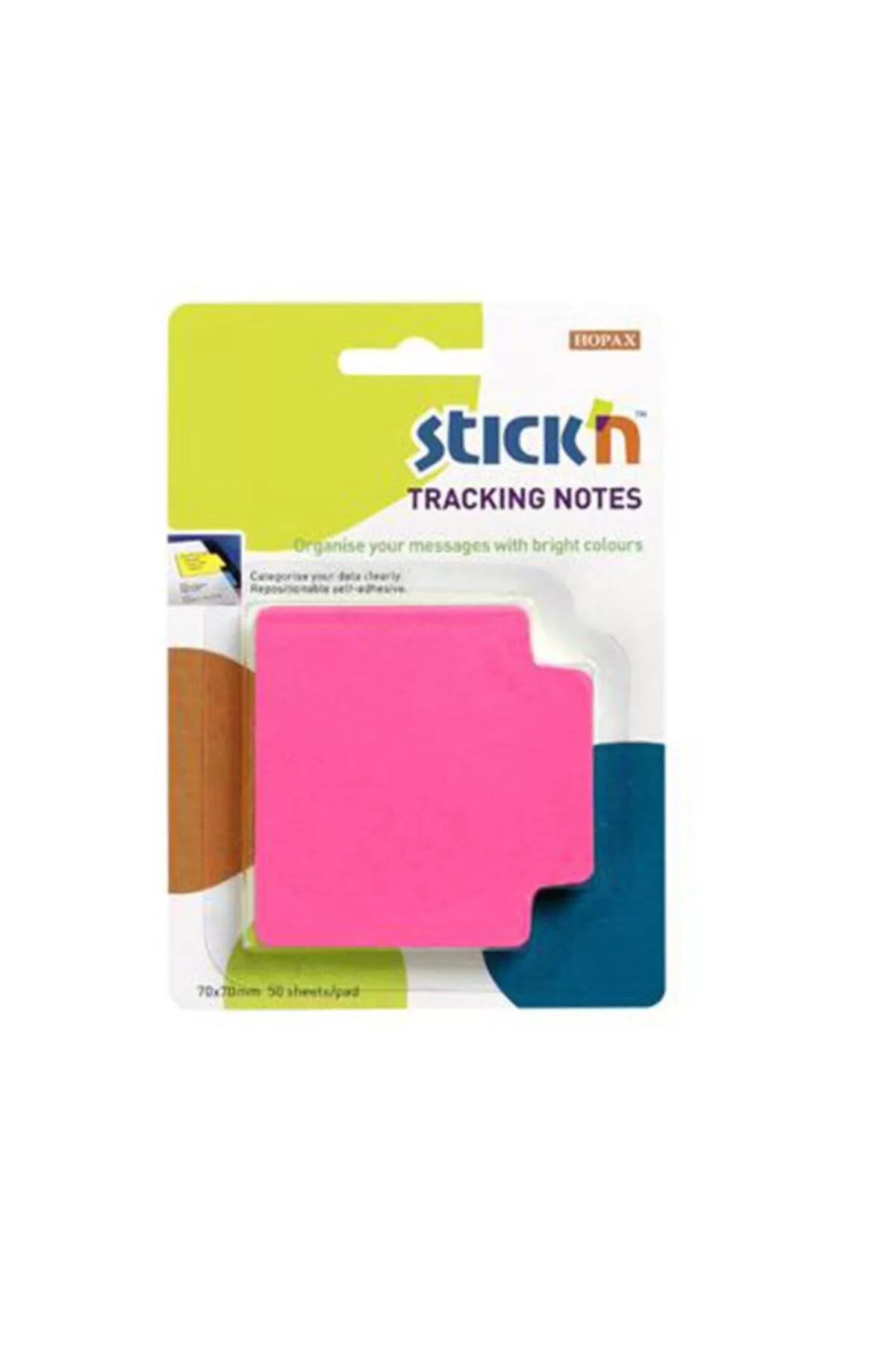 Hopax Stickn Yapışkanlı Not Kağıdı 70X70 Mm Neon Pembe 50 Yaprak