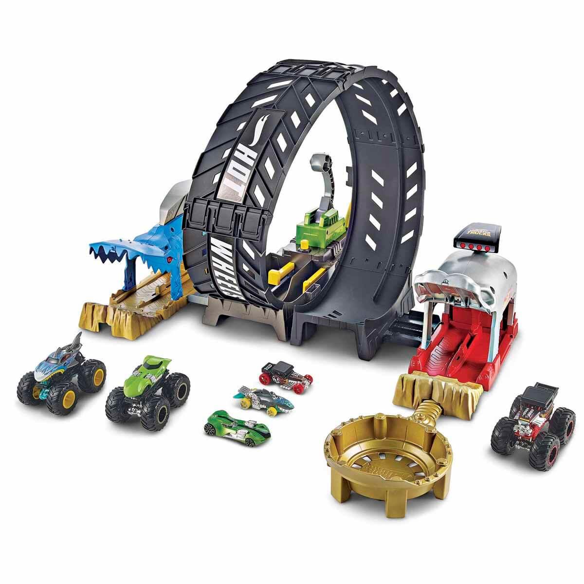 Hot Wheels Monster Truck Çemberde Yarış Seti