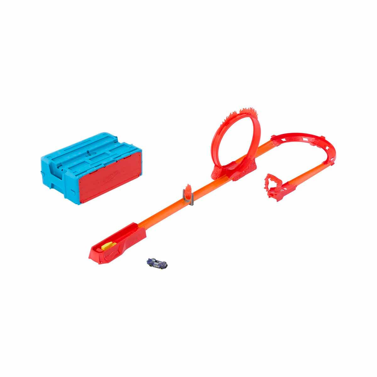 Hot Wheels Track Builder Alev Temalı Akrobasi Seti