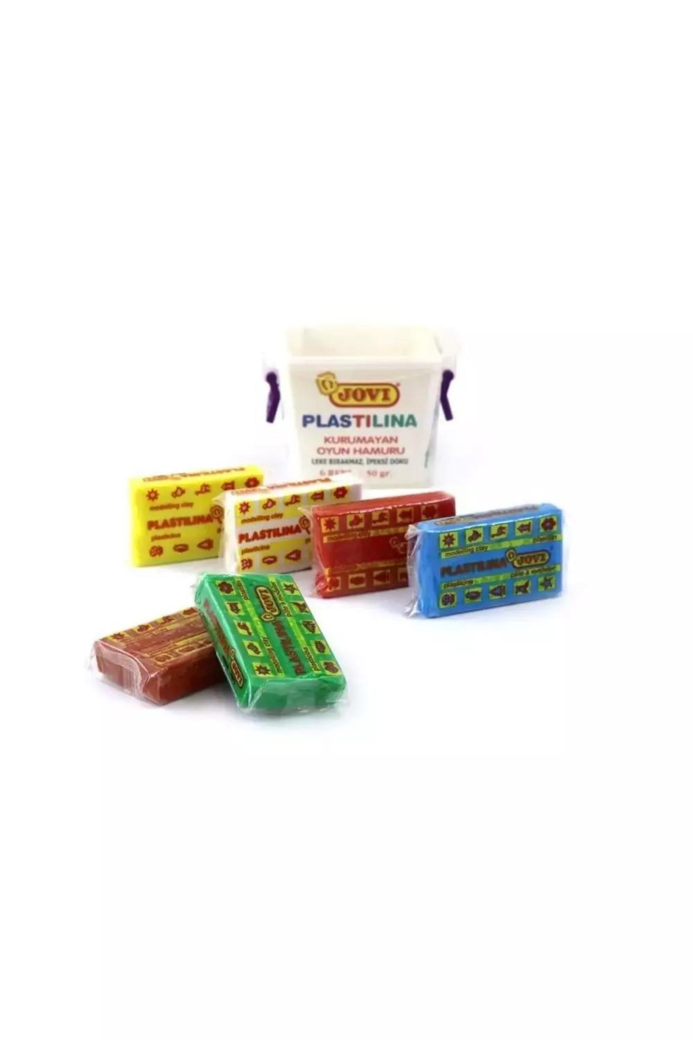 Jovi Kurum Oyun Hamuru 6 Renk Saklama Kabı 50 Gram x 6 Renk