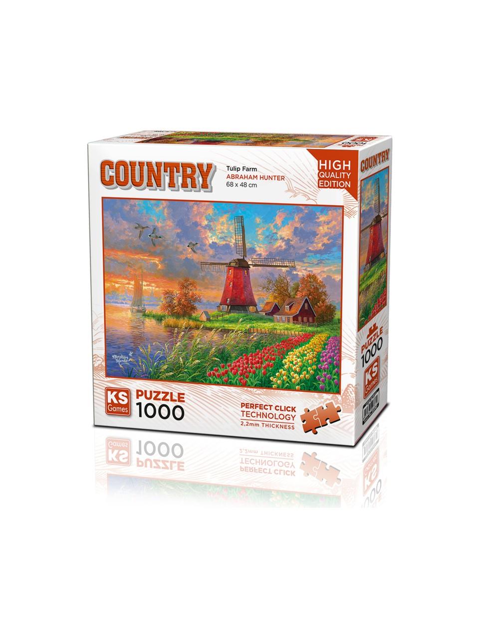 KS Game Tulip Farm 1000 Parça Puzzle