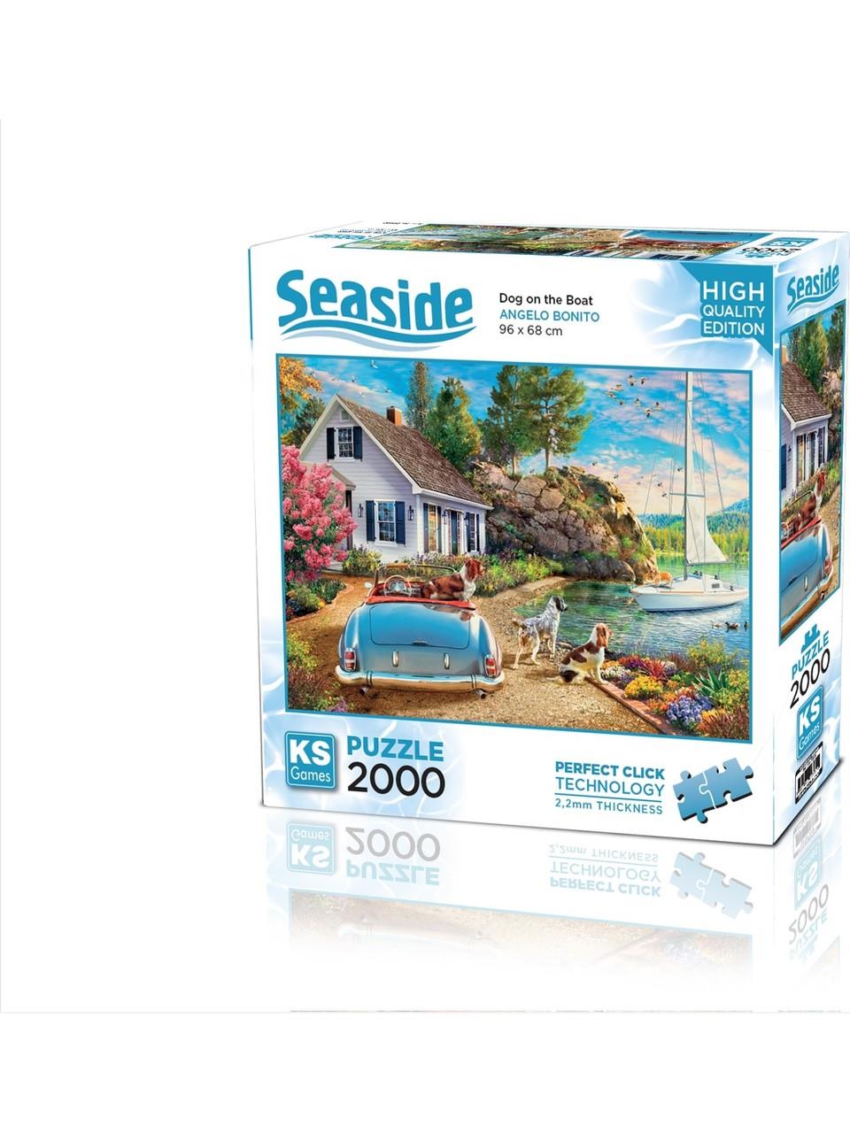 KS Games Dog On The Boat 2000 Parça Puzzle