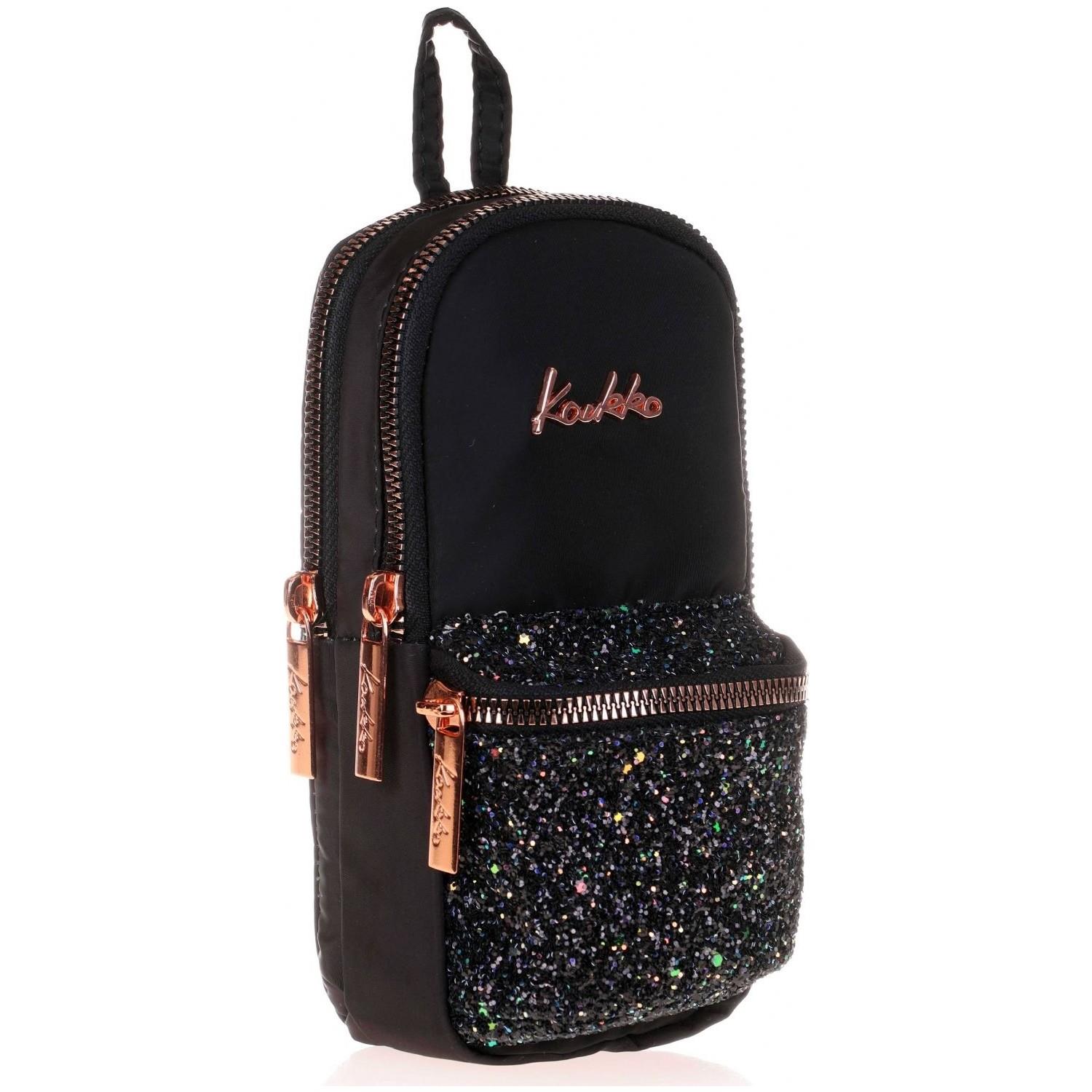 Kaukko Bright Siyah Taşlı Junior Bag Çanta Şekilli Kalem Çantası