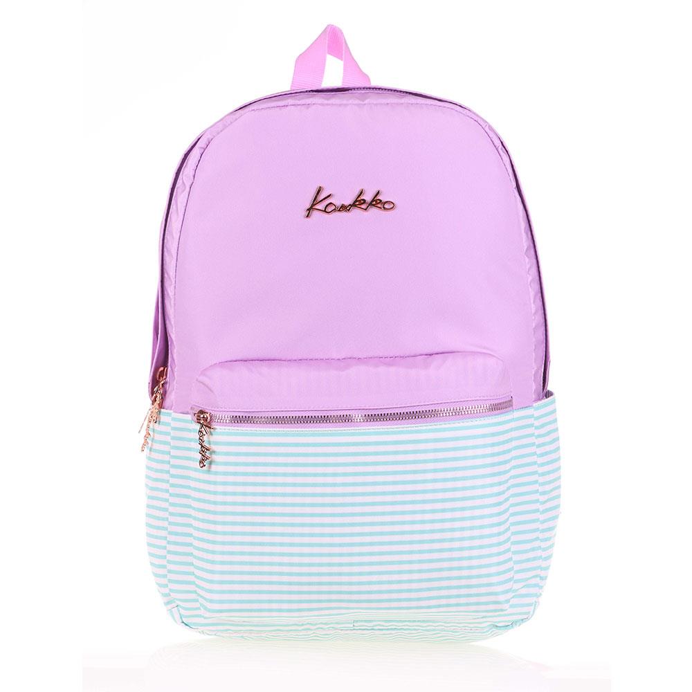 Kaukko Sırt Çantası Soft Floral Violet Okul Sırt Çantası