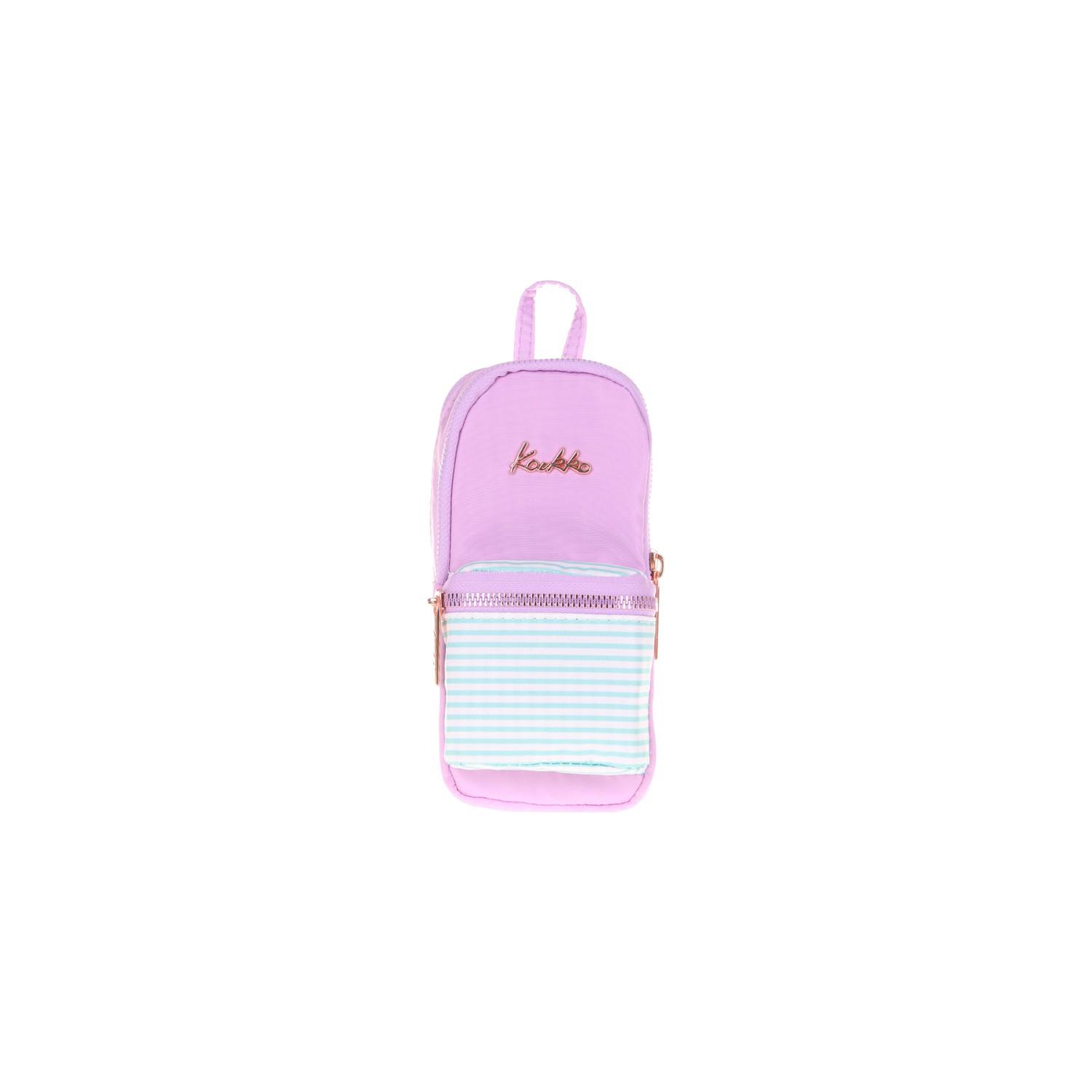Kaukko Soft Floral Junior Bag Kalem Çantası Violet Kalemlik