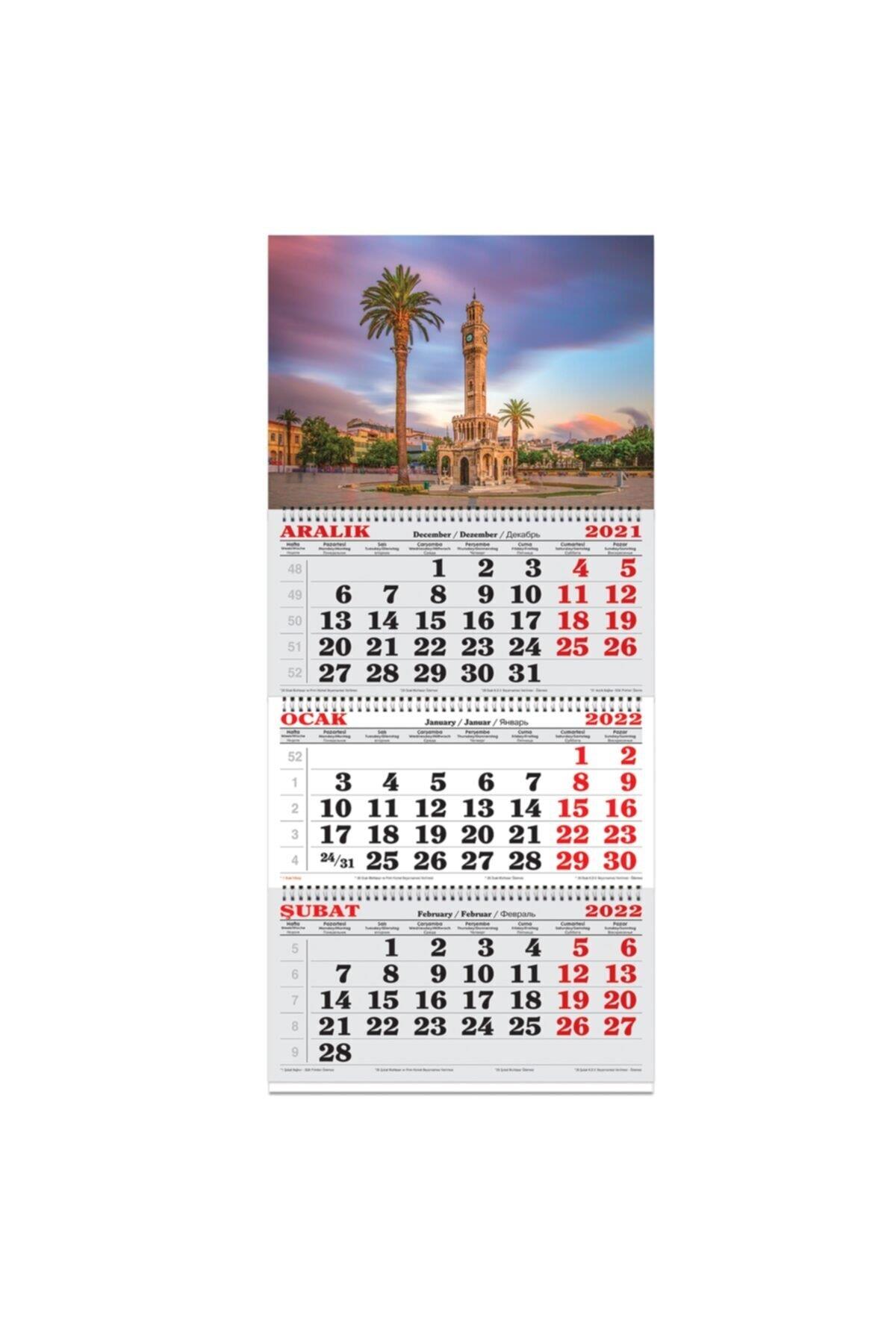Keskin Color 2022 3 Aylık Spiralli Jumbo Denizci Takvim-İzmir