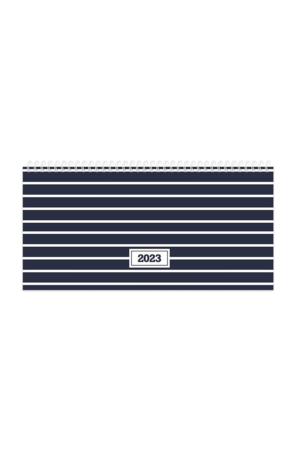 Keskin Color 2023 Haftalık Masa Takvimi Ajandası 16x33.5 Cm Çizgili