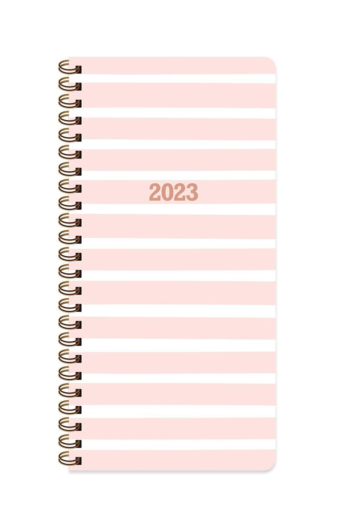 Keskin Color 2023 Haftalık Spiralli Cep Ajandası Pembe 8x16 Cm