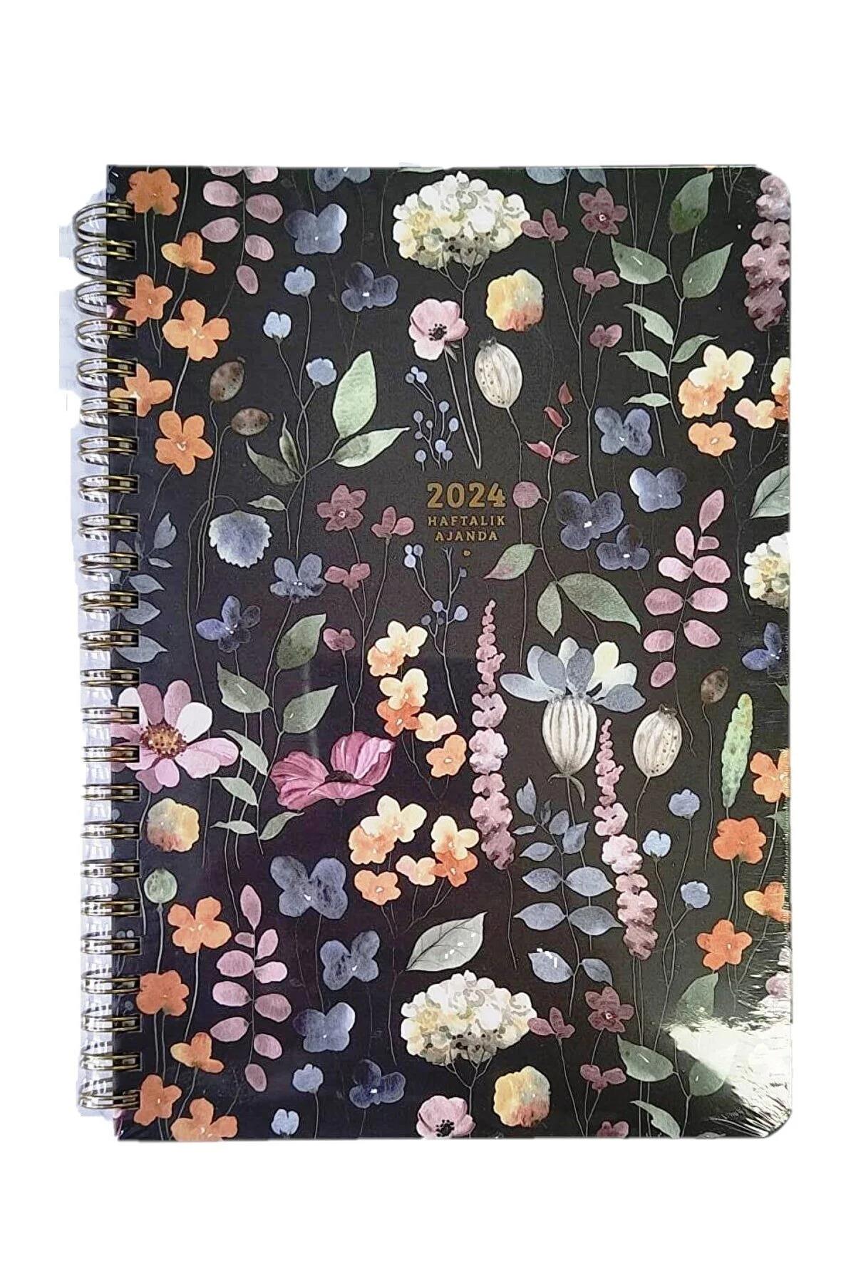 Keskin Color 2024 Haftalık Ajanda Spiralli Sert Kapak Bahçe 15 x 21 CM