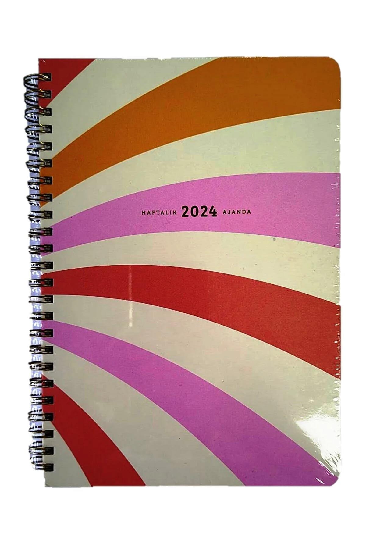 Keskin Color 2024 Haftalık Ajanda Spiralli Sert Kapak Güneş 15 x 21 CM