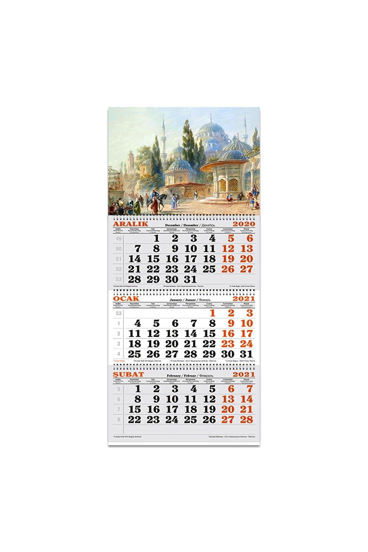 Keskin Color Denizci Takvimi Gravür Spiralli 3 Aylık 2022 Yılı