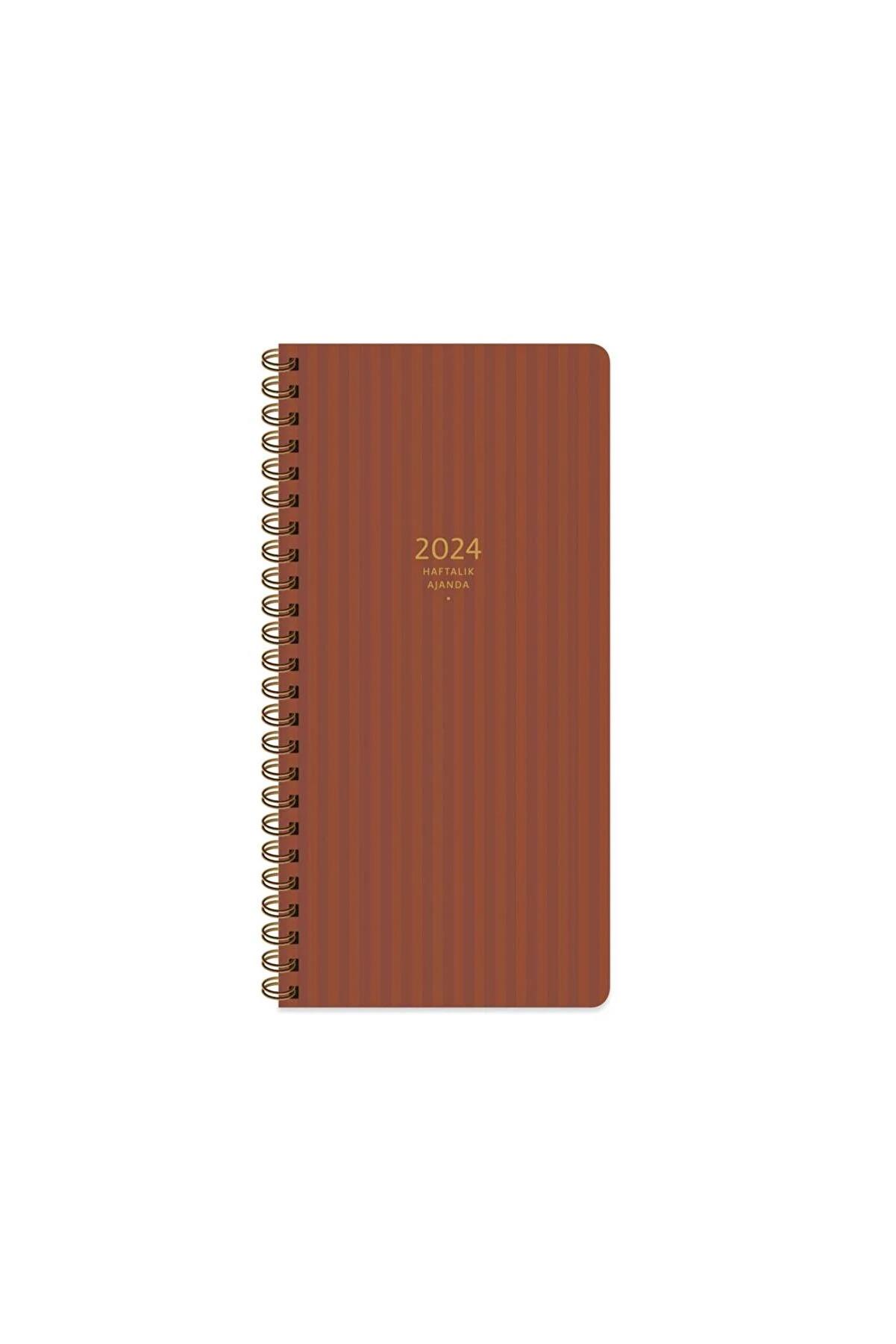 Keskin Color Haftalık Cep Ajandası Çizgili 8 x 16 CM 2024 Haftalık Cep Ajandası