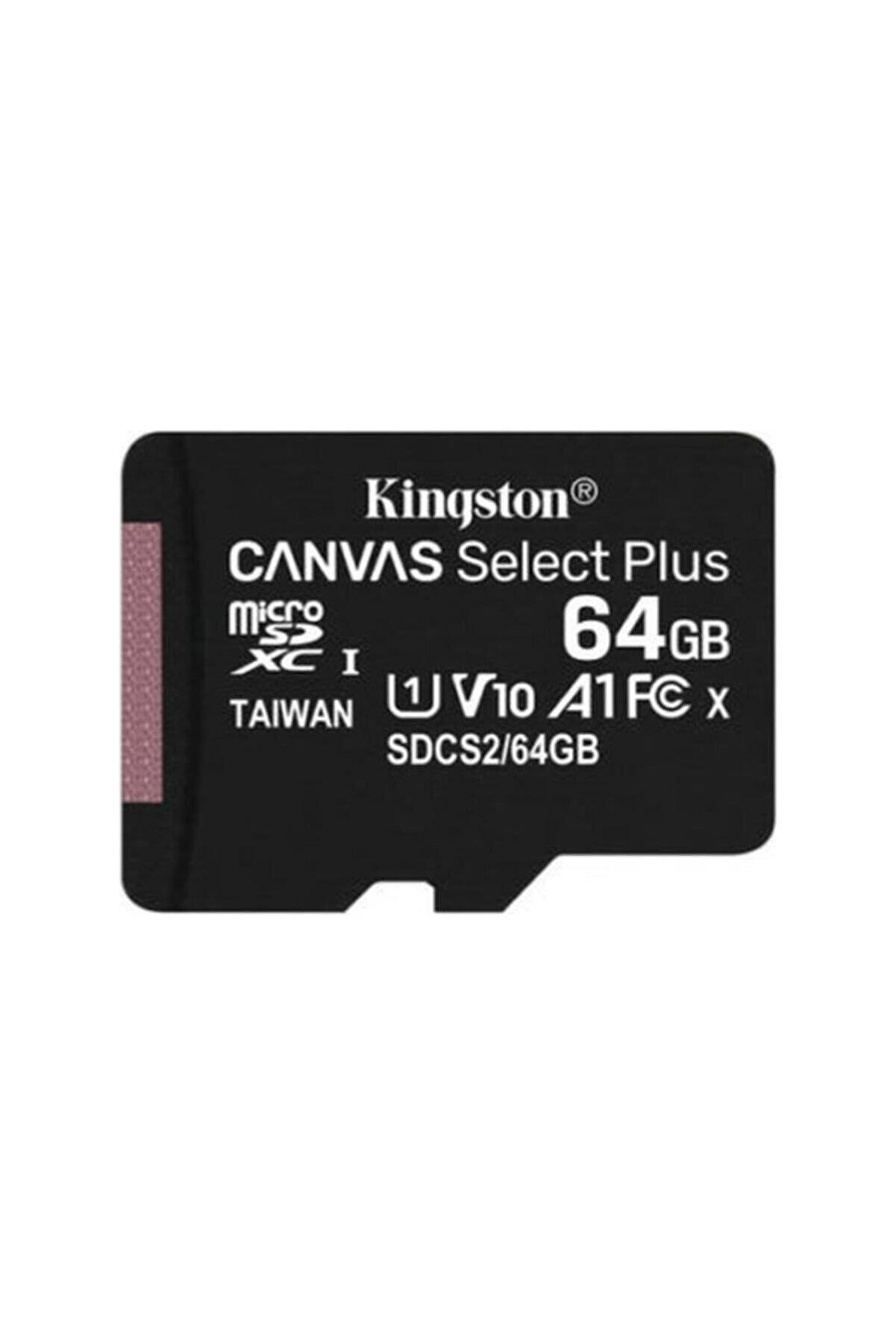 Kingston SDCS2 64GB micSDXC Canvas Select Plus 100R A1 C10 Card + ADP Hafıza Kartı 64 GB