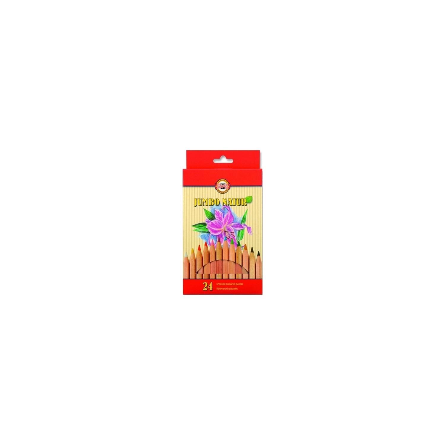 Koh-I Noor 24 Renk Jumbo Natur Kuru Boya