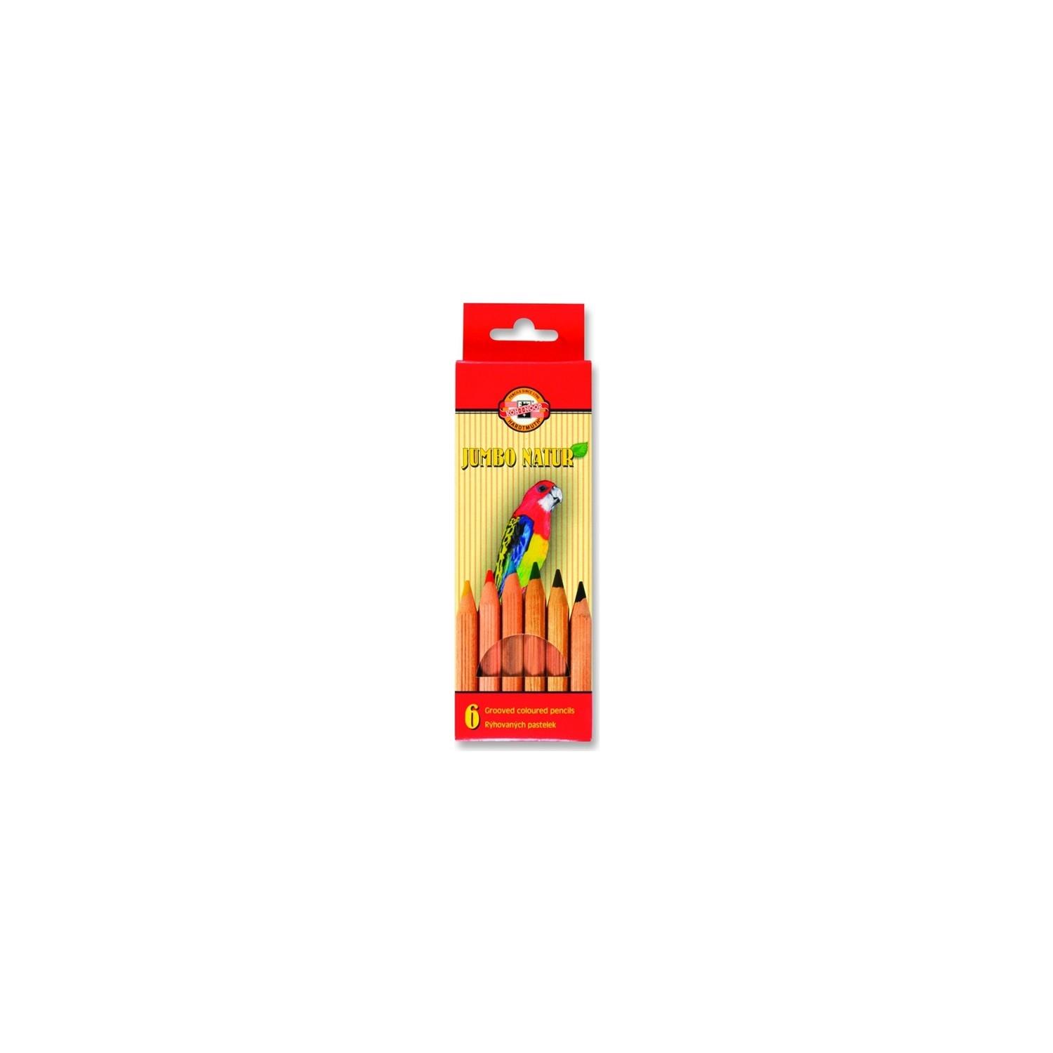 Koh-I Noor 6 Renk Jumbo Natur Kuru Boya