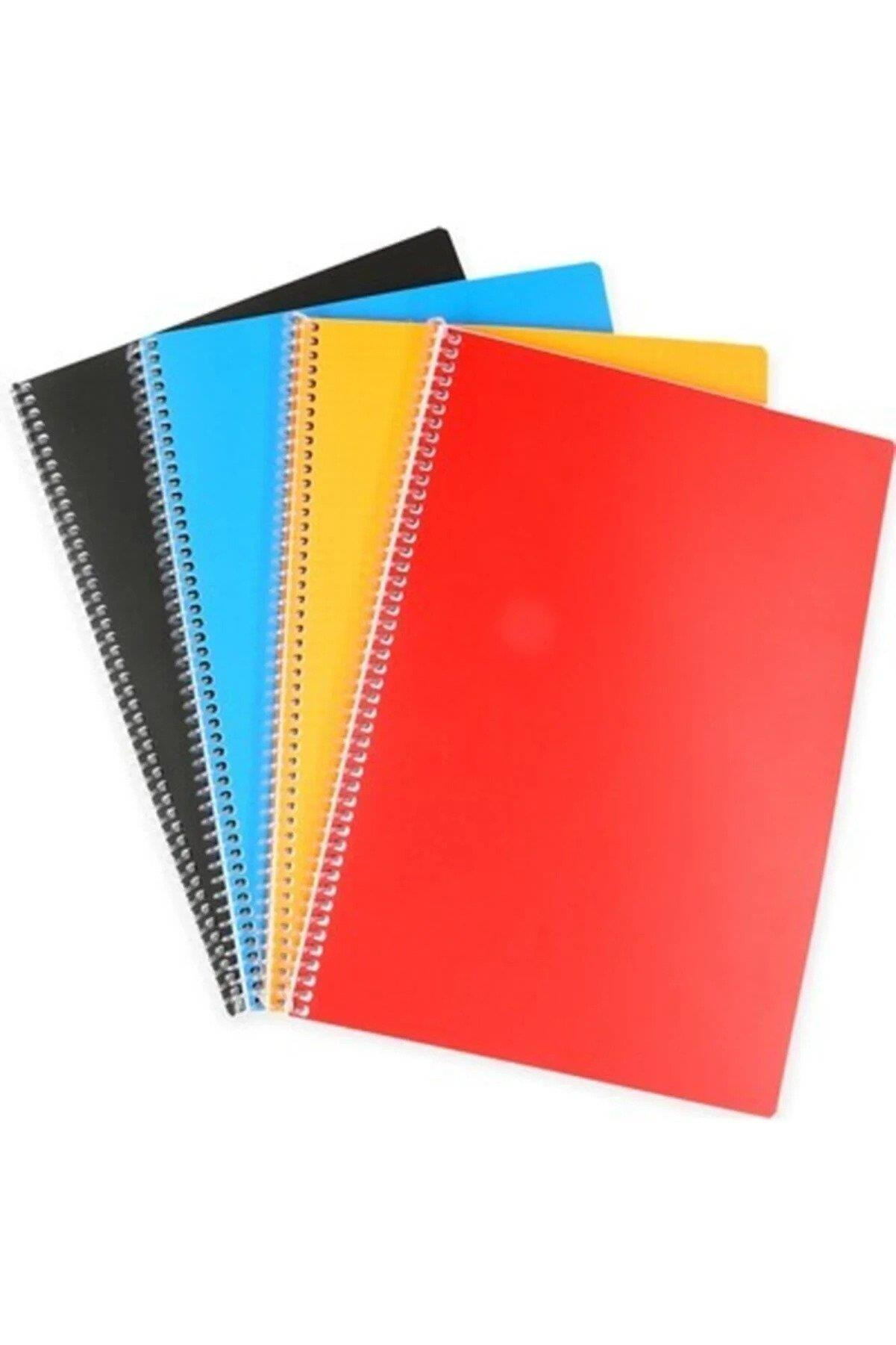 Komeks Plastik Kapak 120 Yaprak A4 Çizgili Spiralli Defter (6 Lı Paket)