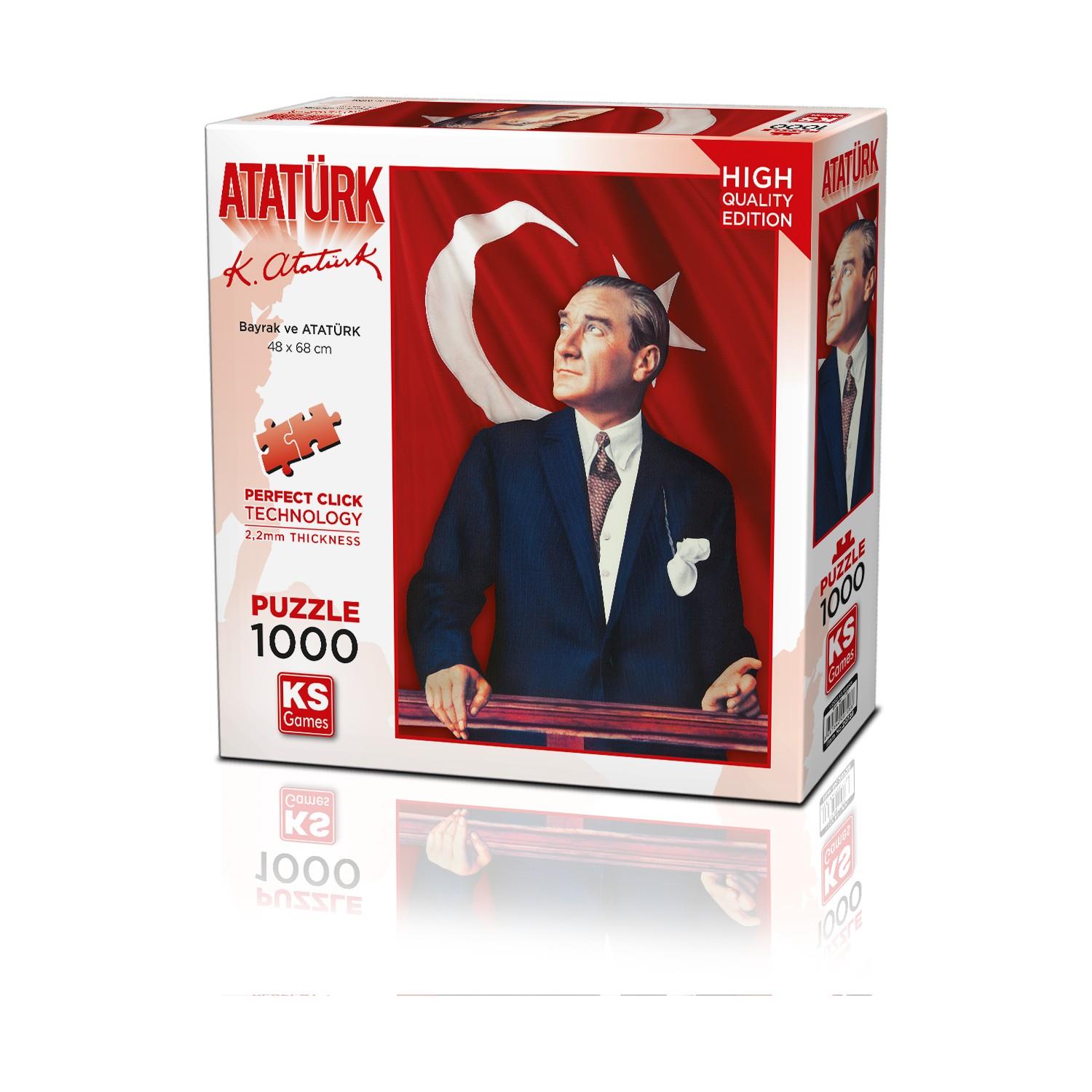 Ks Games Bayraklı Atatürk 1000 Parça Puzzle