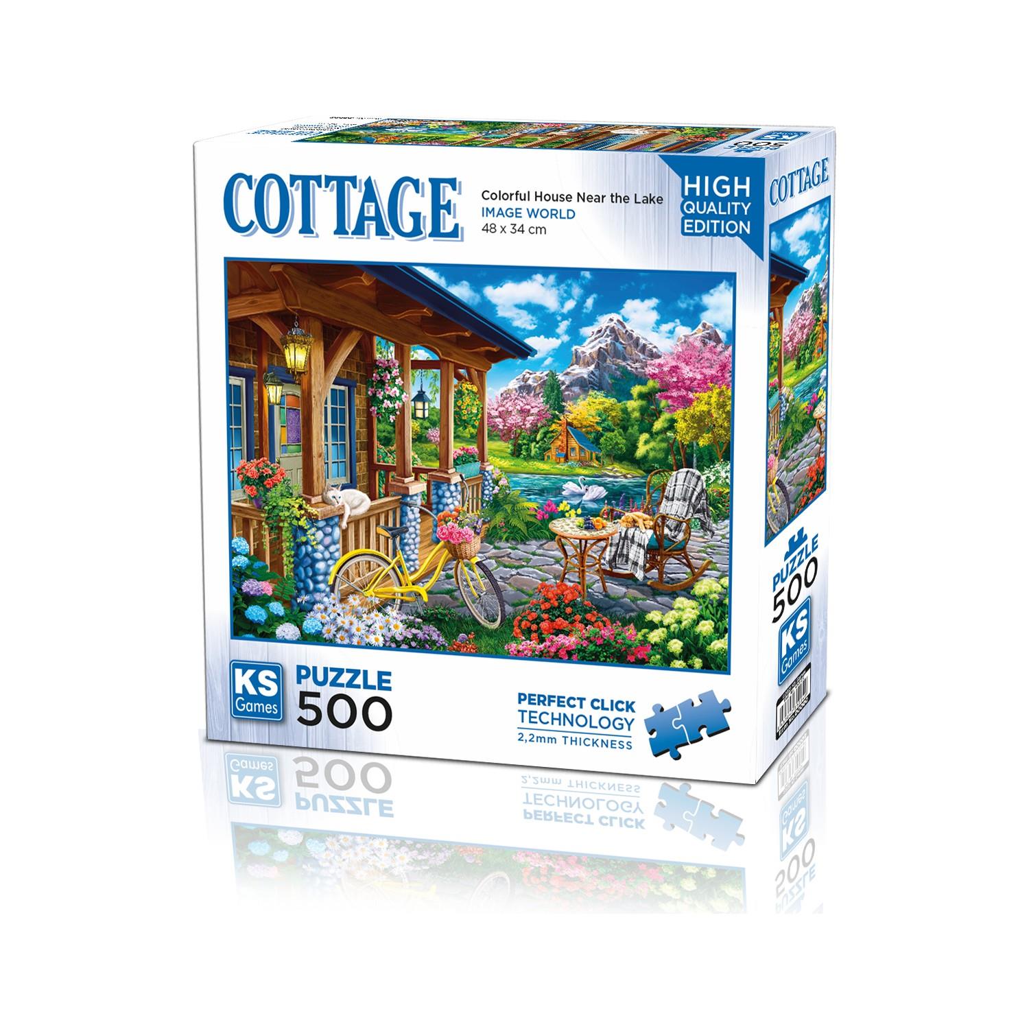 Ks Games Colorful House Near The Lake 500 Parça Puzzle