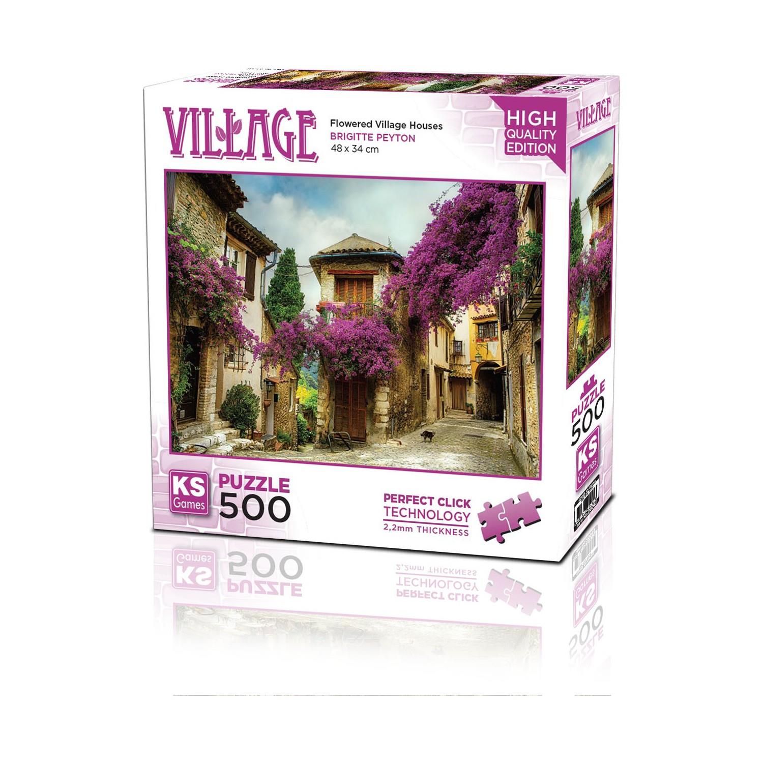 Ks Games Flowered Village House 500 Parça Puzzle