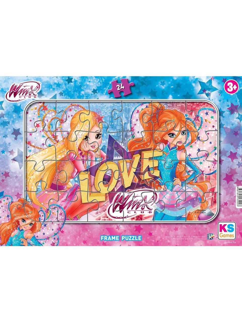 Ks Games Frame Puzzle Winx 24 Parça Frame Çocuk Puzzle