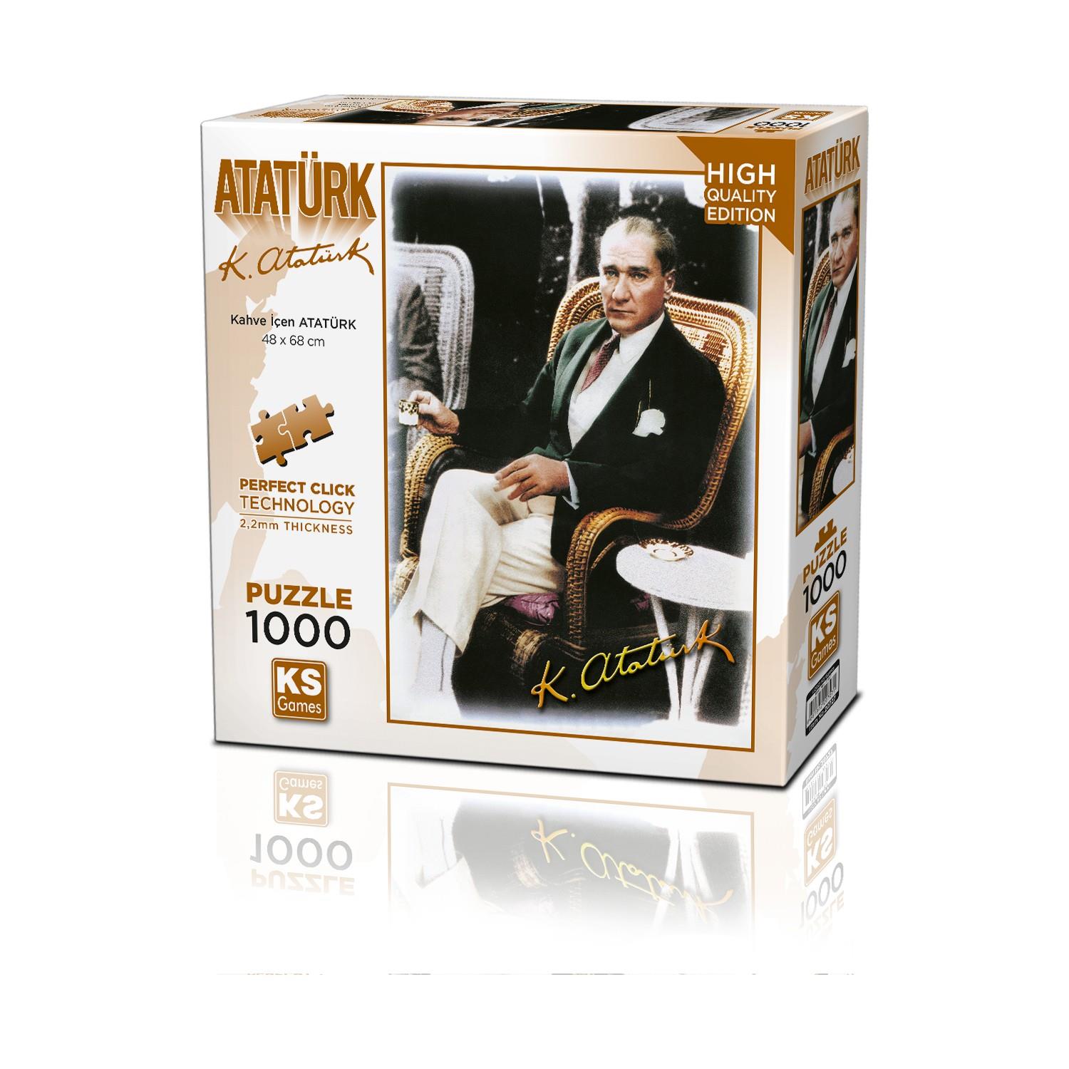 Ks Games Kahve Içen Atatürk 1000 Parça Puzzle