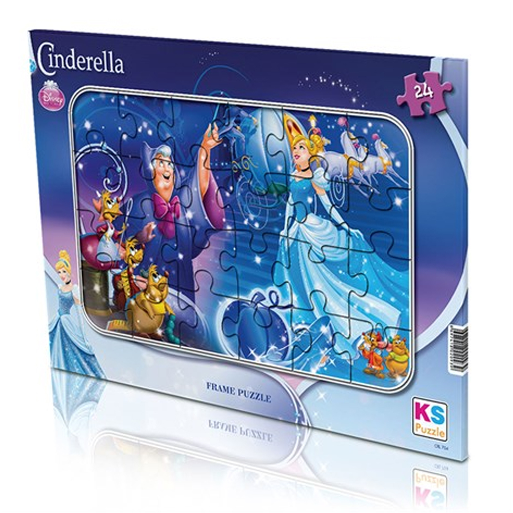 Ks Games Puzzle Cinderella 24 Parça Frame Puzzle