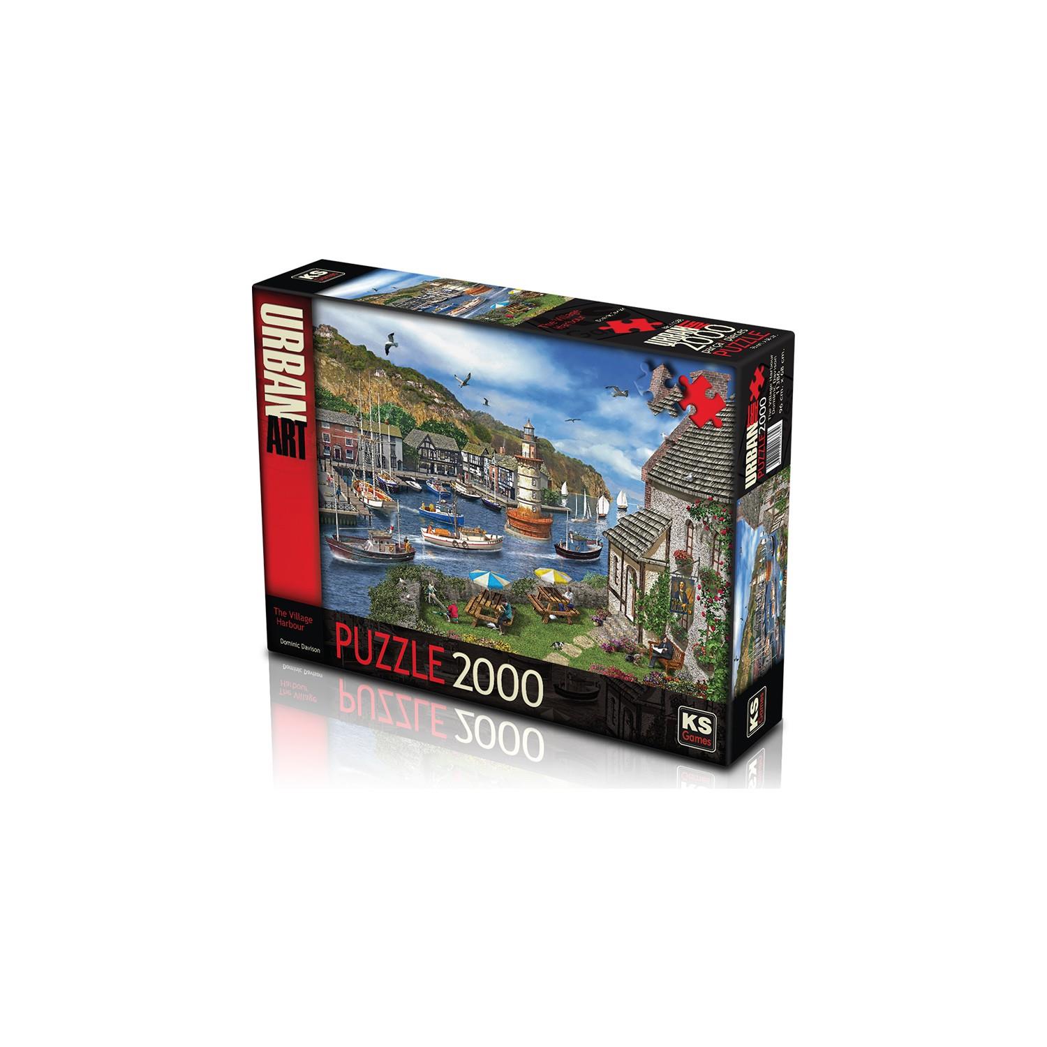 Ks Games Puzzle The Village Harbour Dominic Davis 2000 Parça Puzzle