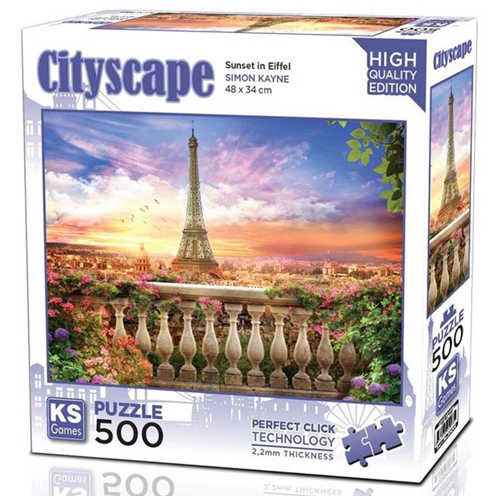 Ks Games Puzzle Yetişkin Sunset İn Eiffel 500 Parça Puzzle