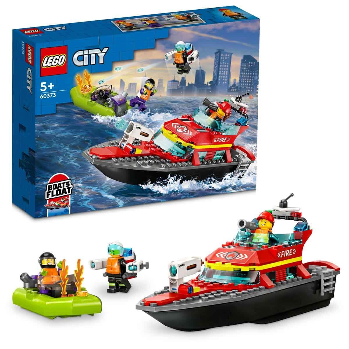 LEGO City Itfaiye Kurtarma Teknesi Çocuklar Için Oyuncak Yapım Seti (144 Parça)