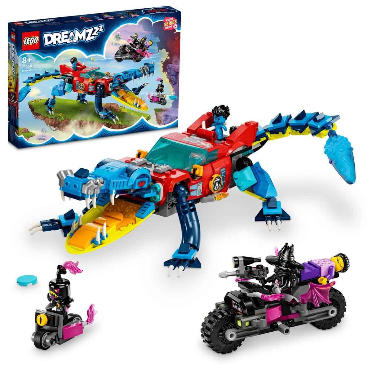 LEGO DreamZzz Timsah Araba Çocukların 2 Farklı Şekilde Inşa Edebileceği Bir Araç Içeren Yaratıcı Oyuncak Yapım Seti (494 Parça)