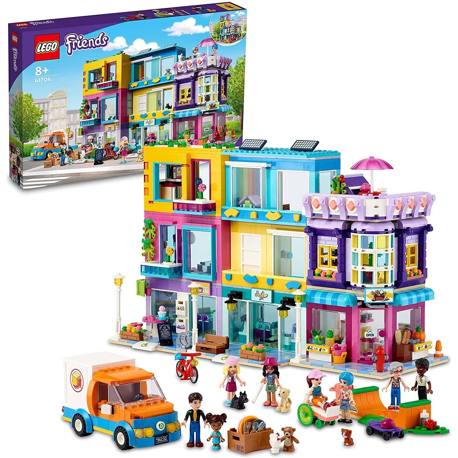 LEGO Friends Ana Cadde Binası Oyuncak Mağaza ve Kafe İçeren Apartman Yapım Seti (1682 Parça)