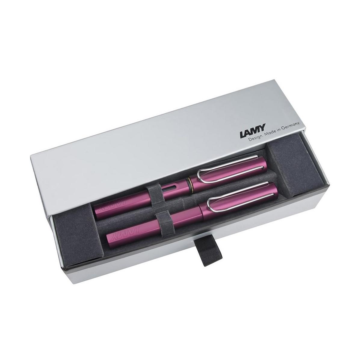 Lamy Takım Kalem Dolma + Roller Kalem Al-Star Siyah - Mor Lüks Kalem Seti