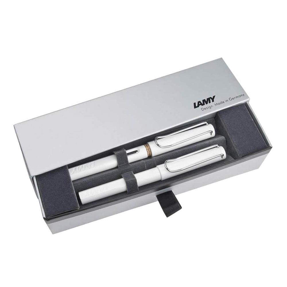Lamy Takım Kalem Dolma + Roller Kalem Safari Beyaz Lüks Kalem Takımı