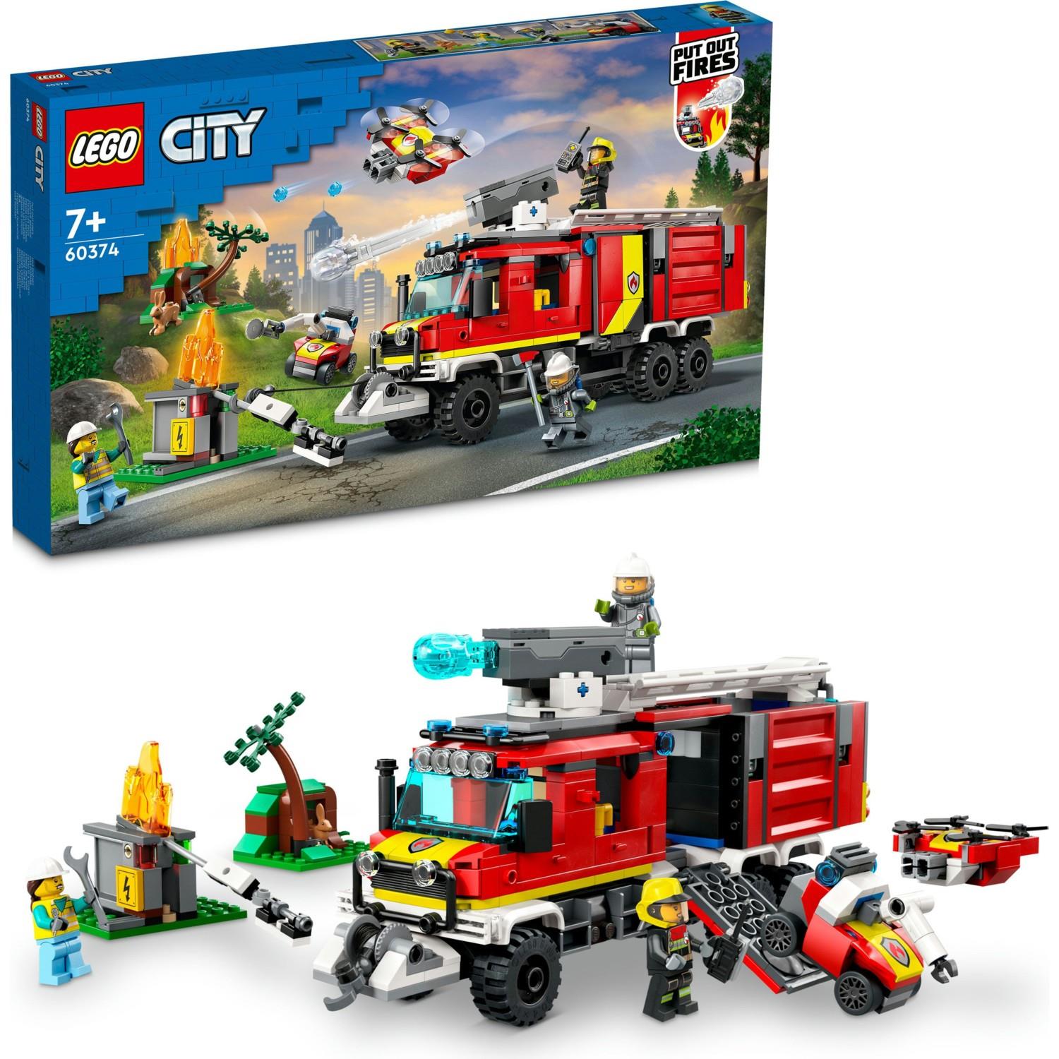 Lego City İtfaiye Komuta Kamyonu 7 Yaş ve Üzeri Çocuklar için İnsansız Kara ve Hava Araçları İçeren Oyuncak Yapım Seti (502 Parça)