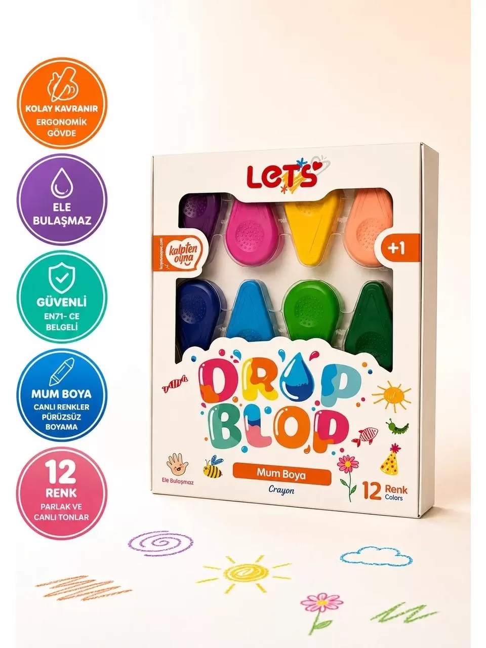 Let’s Dropblop Mum Boya 12 Renk