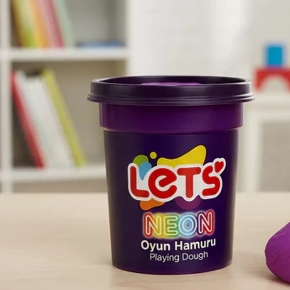 Lets Oyun Hamuru Tek Renk Neon Mor 110 GR