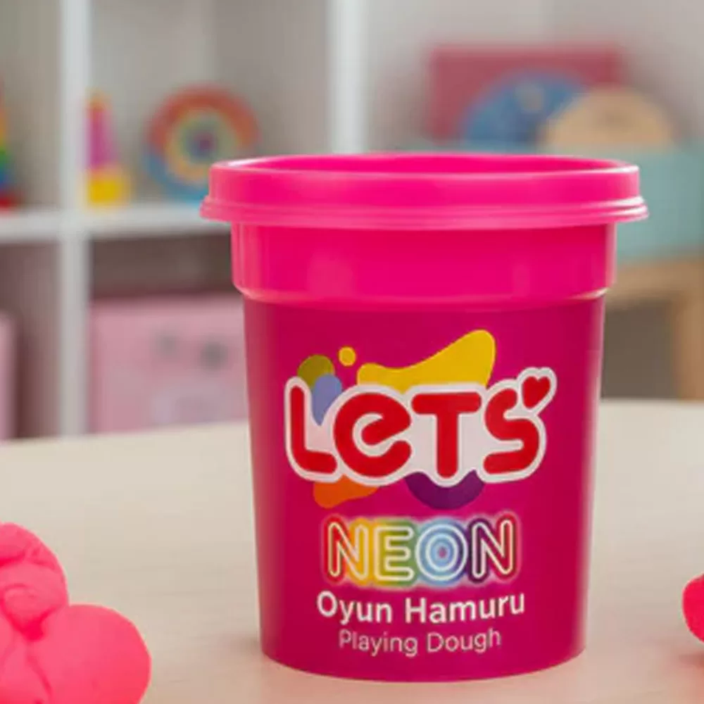 Lets Oyun Hamuru Tek Renk Neon Pembe 110 GR